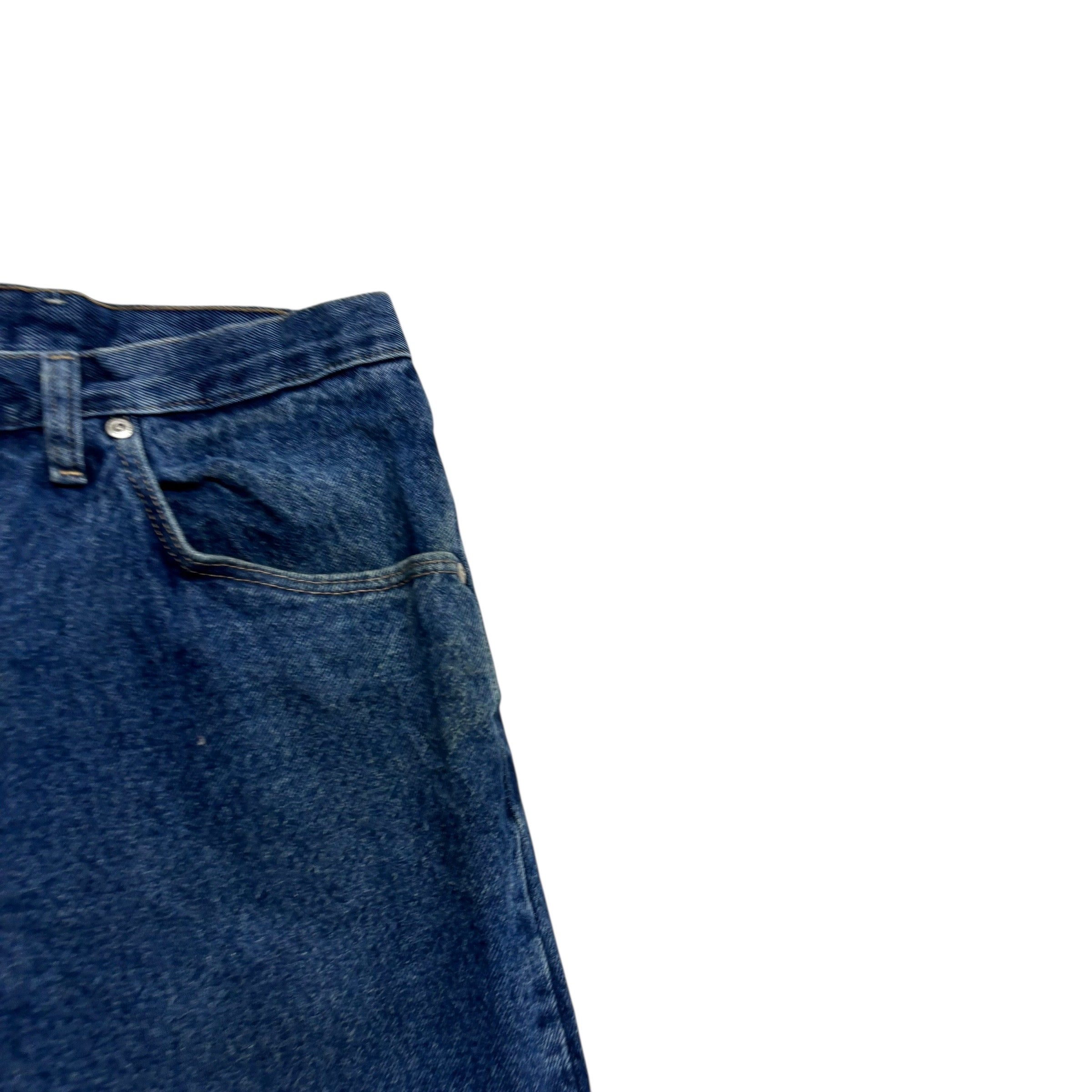 Wrangler Jeans W42 L30 Mens Mid Blue Relaxed Straight Fit Denim