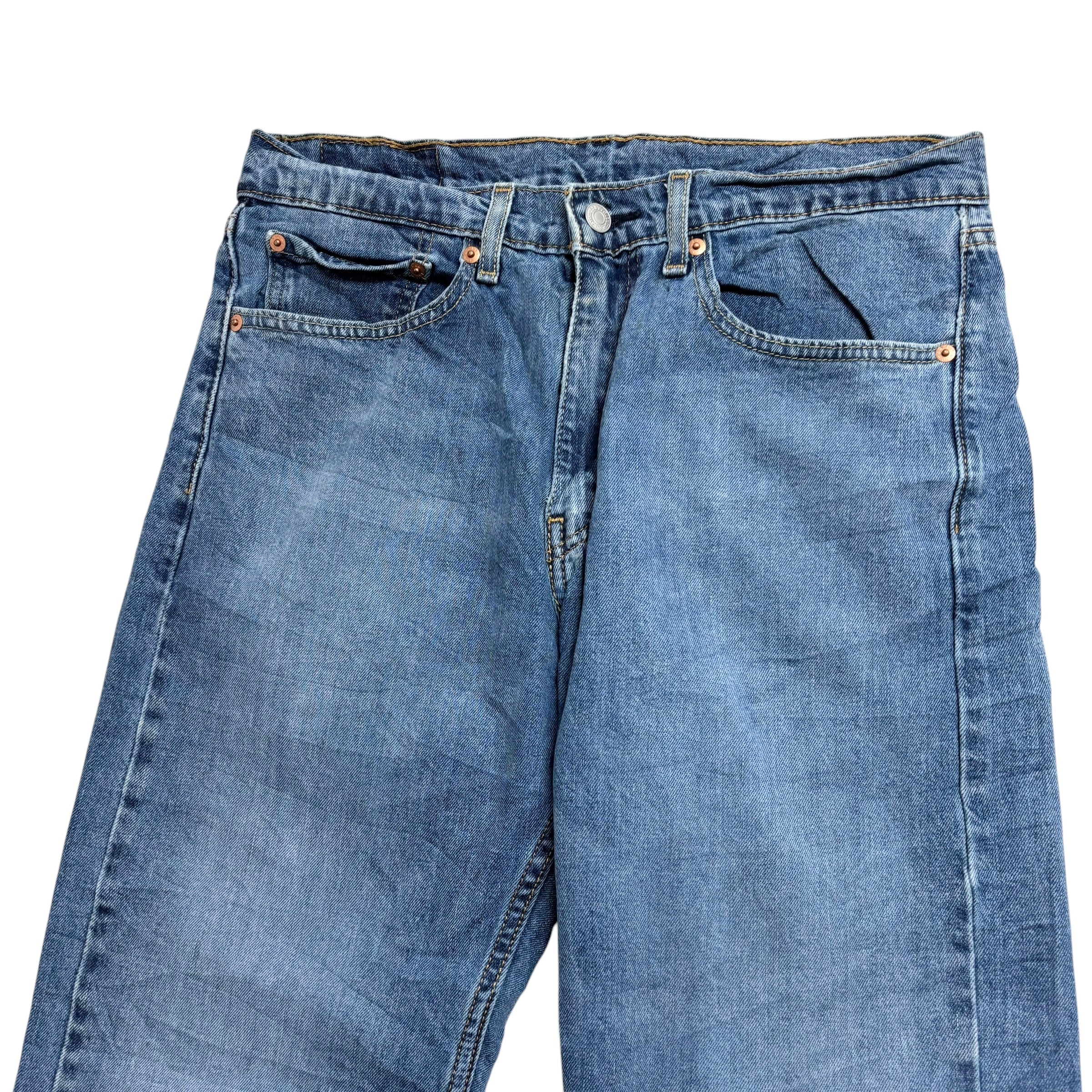 Levis 505 Jeans W32 L30 Mens Light Blue Regular Straight Fit Stretch Denim