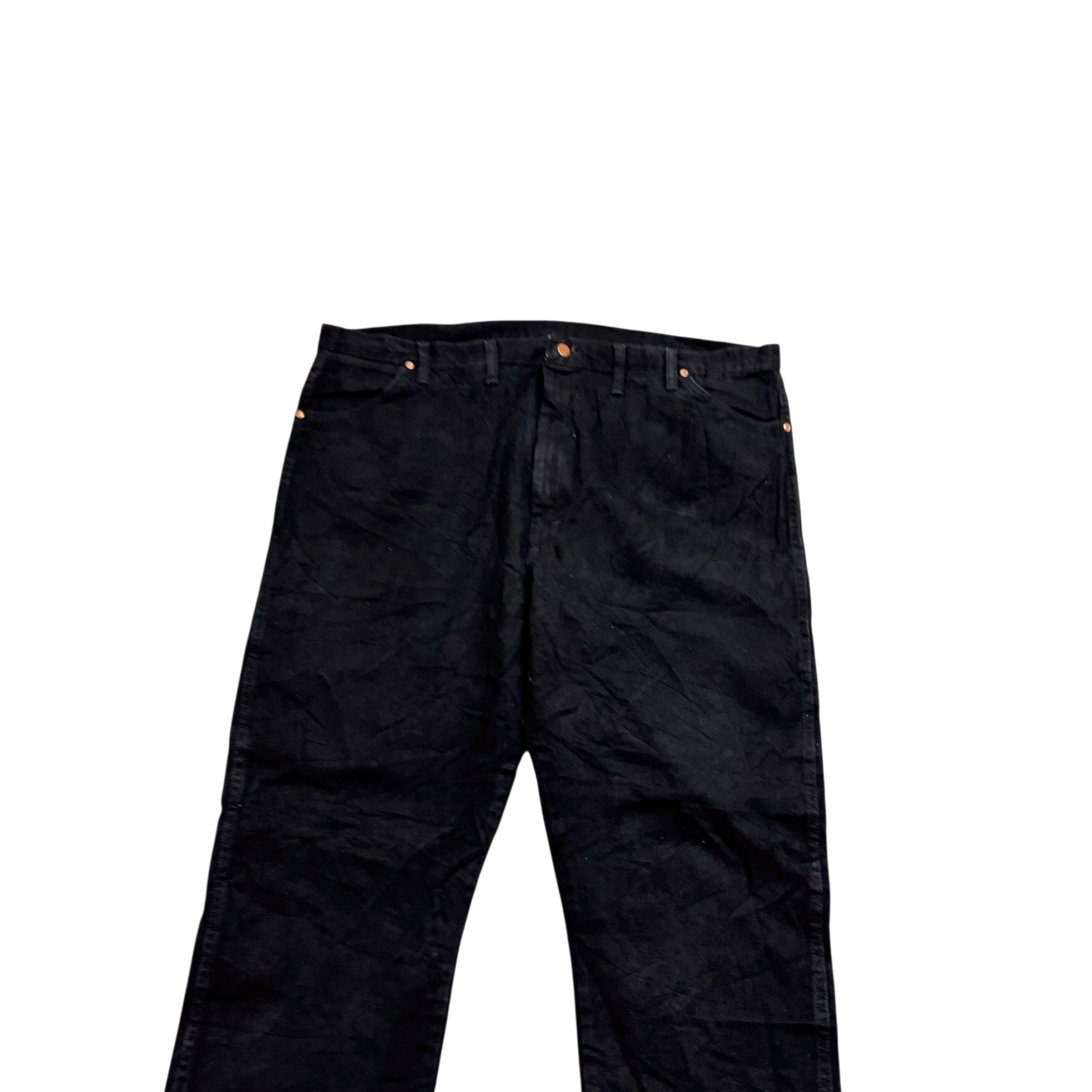 Wrangler Jeans Cowboy Cut W46 L34 Mens Black 13MWZ Original Fit Denim (E)