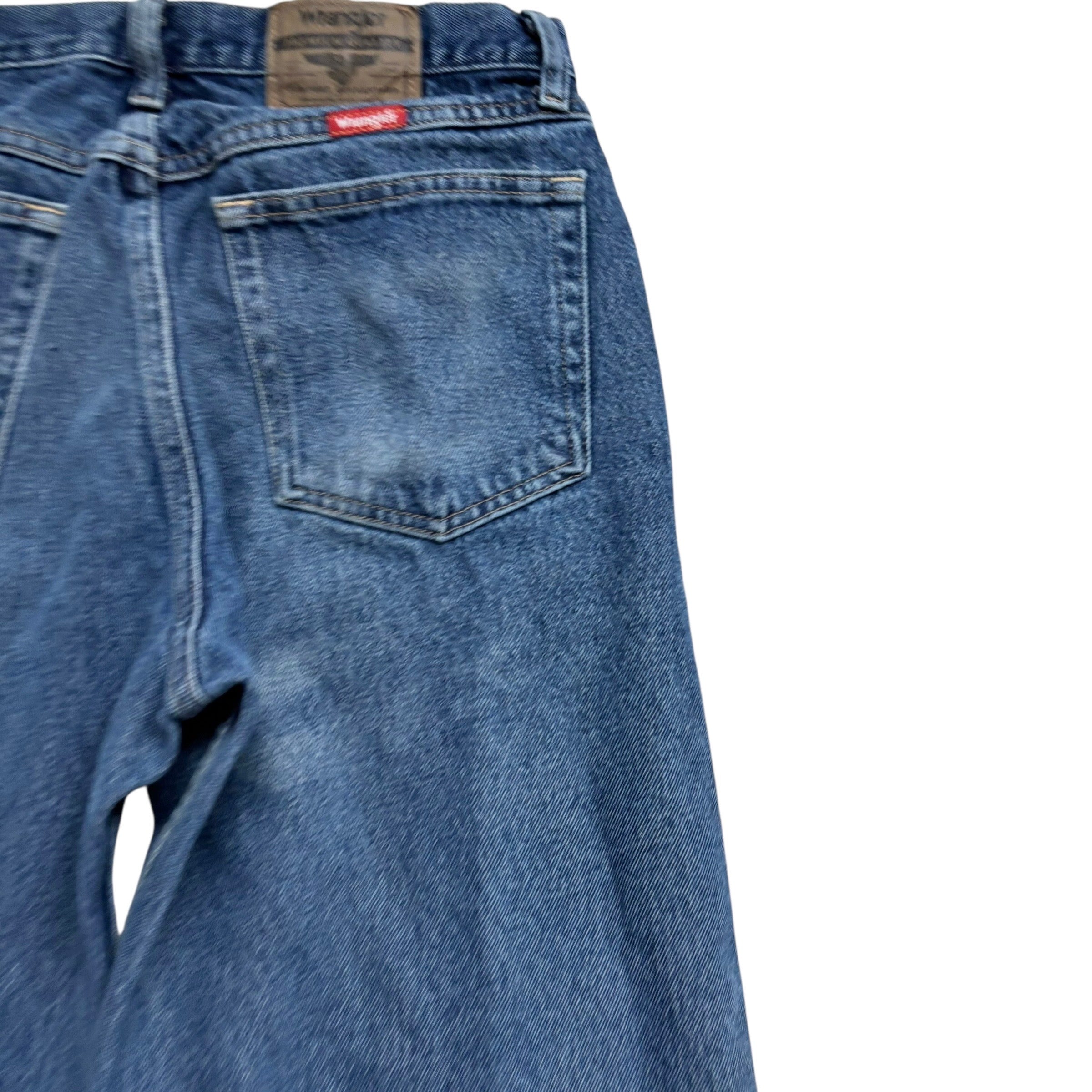 Wrangler Jeans W32 L32 Mens Mid Blue Regular Straight Fit Denim