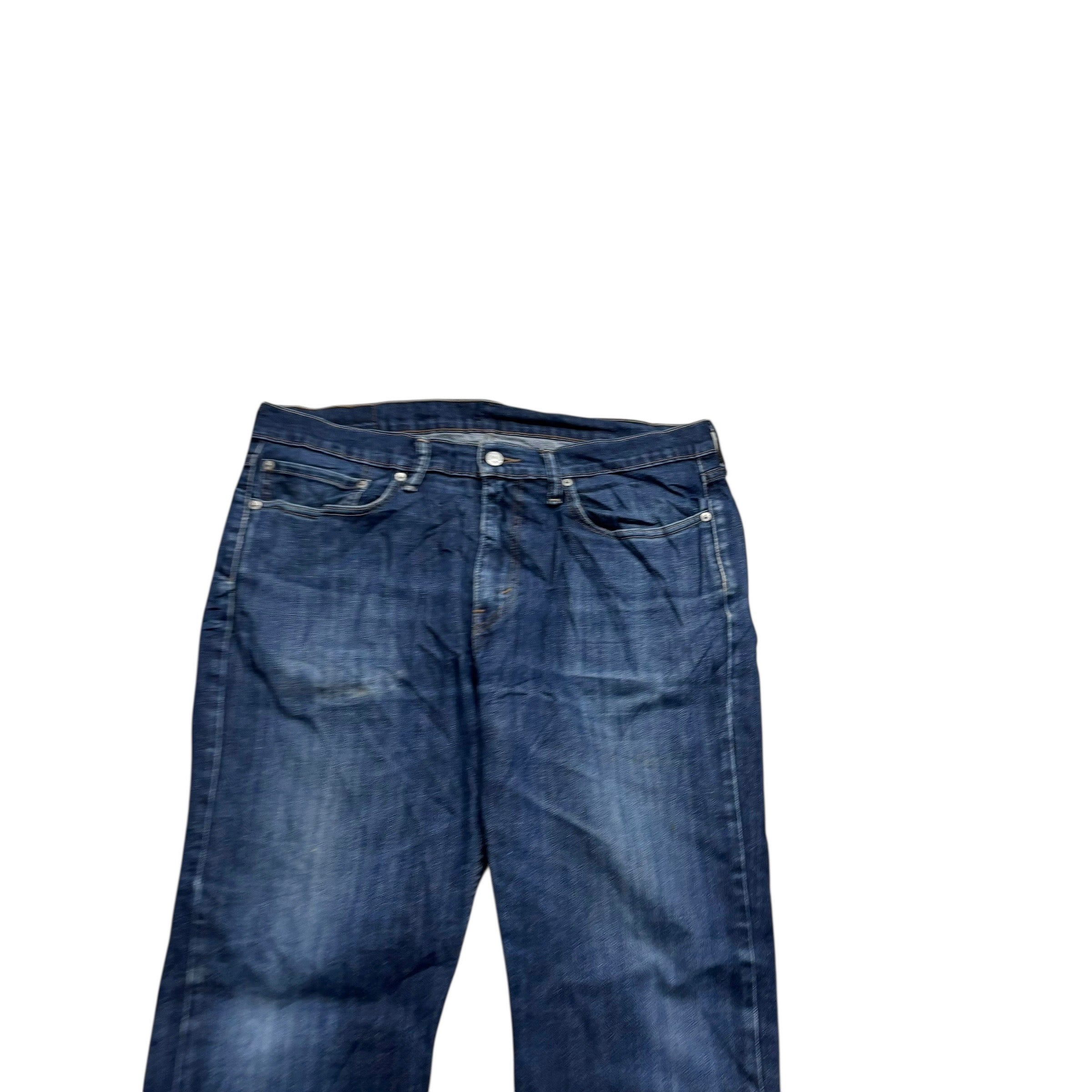 Levis 514 Jeans W36 L30 Mens Dark Blue Regular Straight Fit Stretch Denim (F)