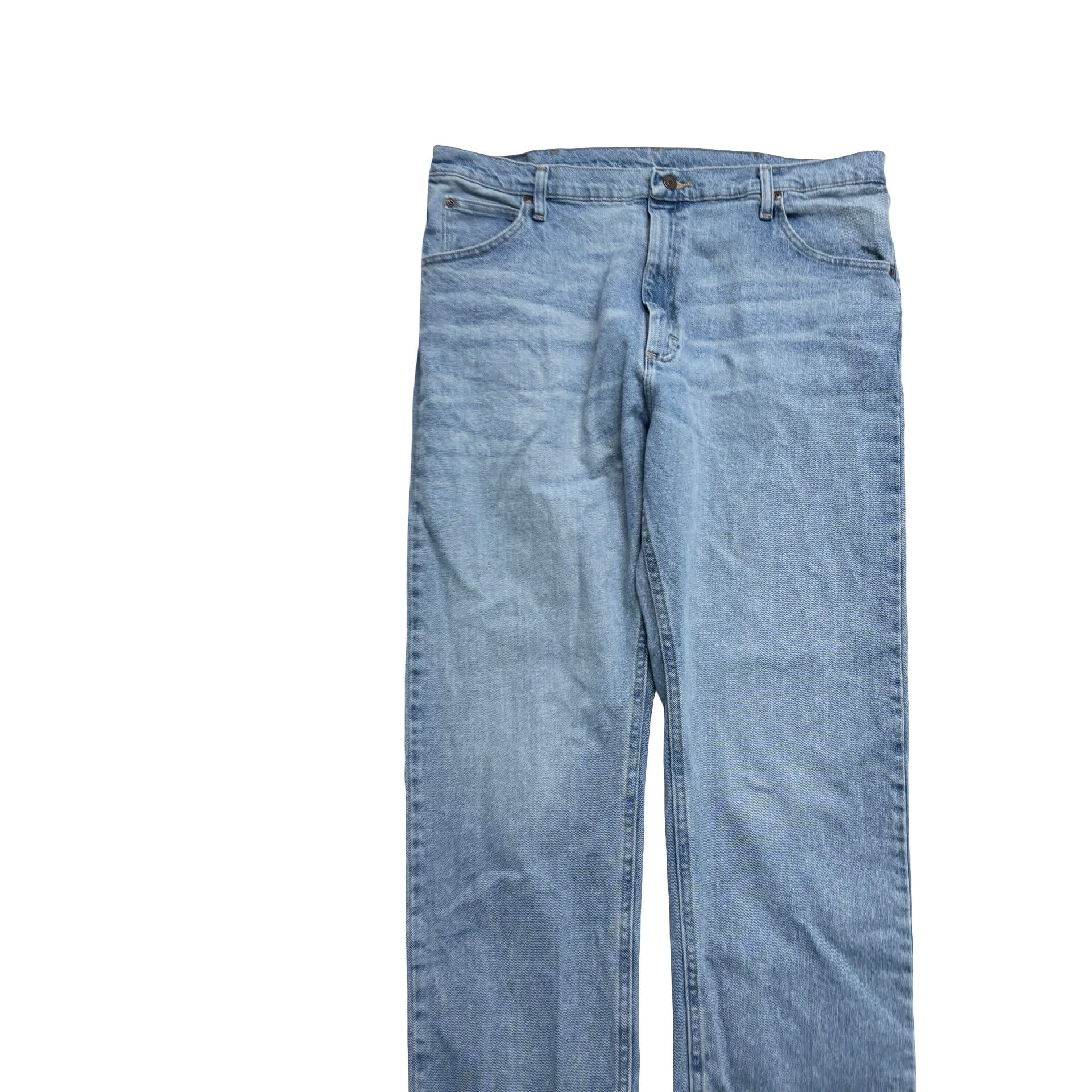 Wrangler Jeans W40 L32 Mens Light Blue Regular Straight Fit Stretch Denim (E)