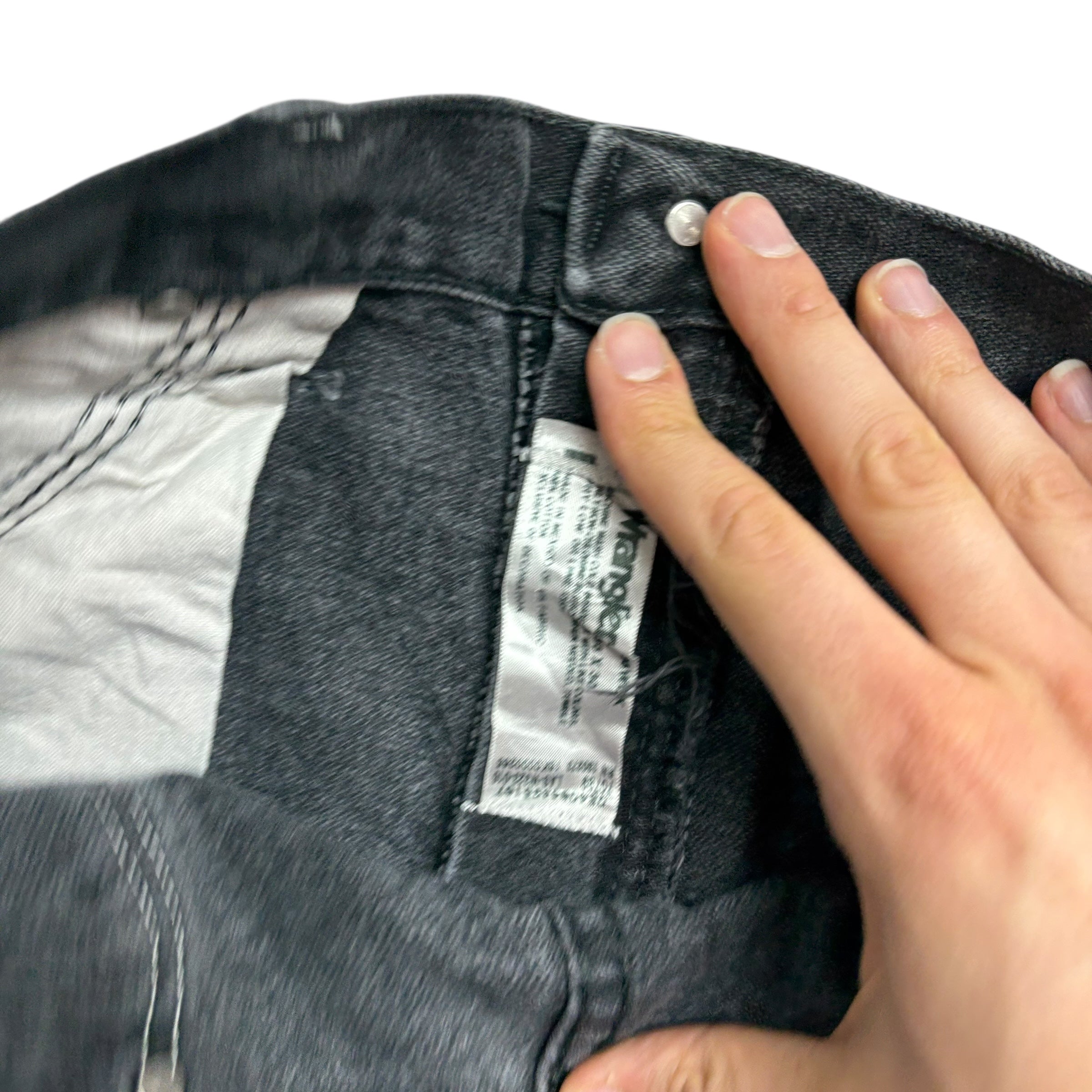 Wrangler Denim Shorts W36 Mens Black 8in Slim Fit