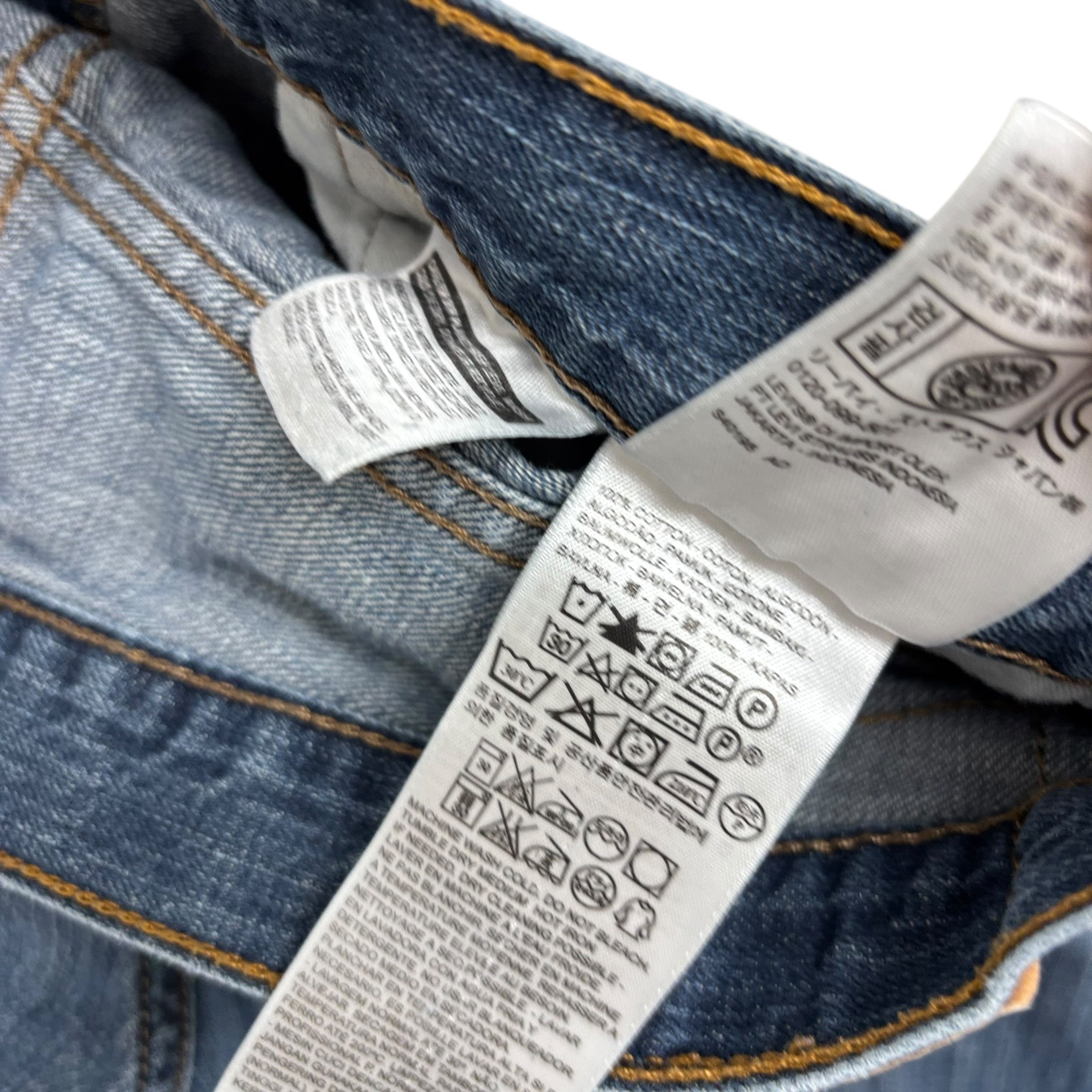 Levis 569 Jeans W34 L31 Mens Mid Blue Baggy Relaxed Straight Fit Denim (F)