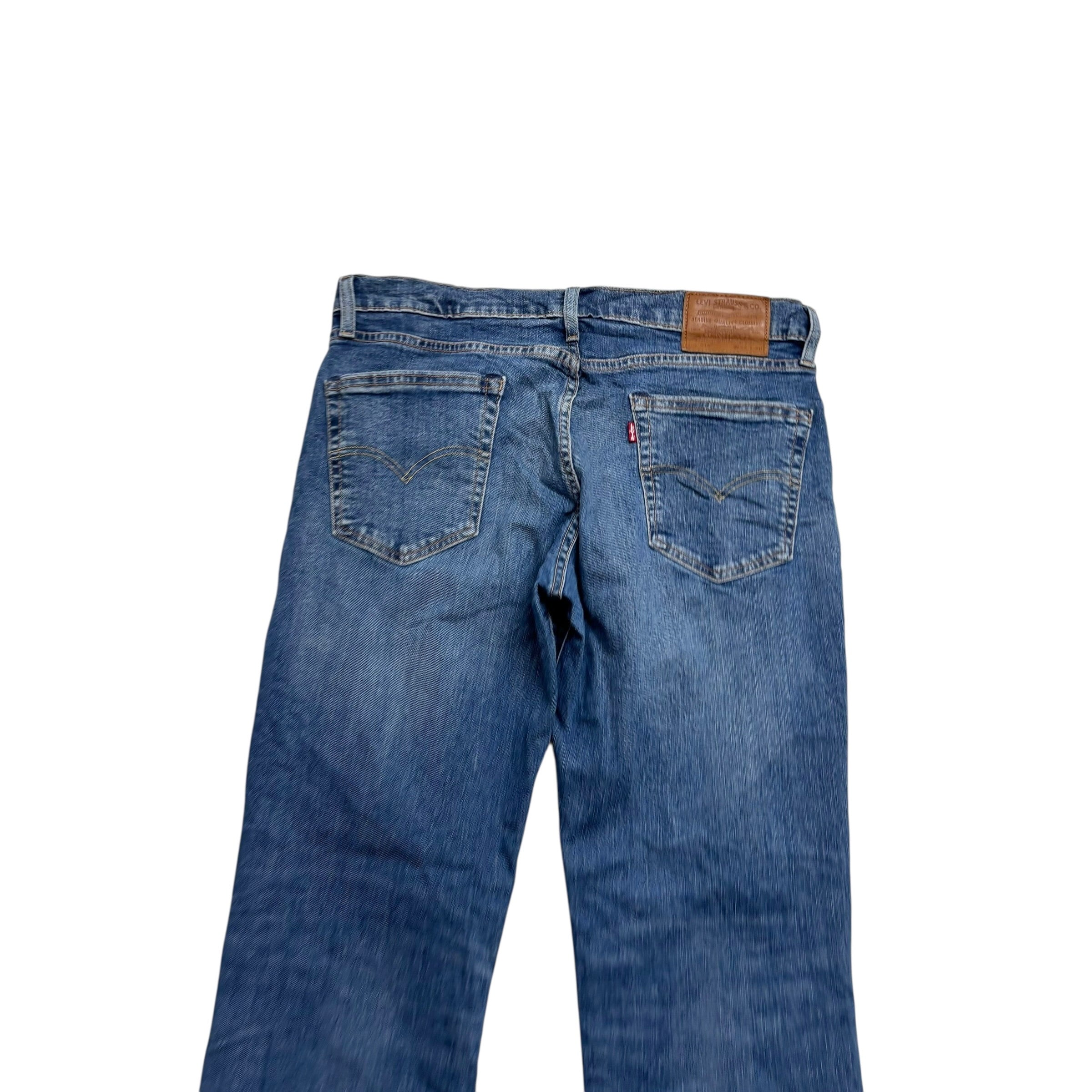 Levis 514 Jeans W34 L30 Mens Mid Blue Regular Straight Fit Stretch Premium (E)