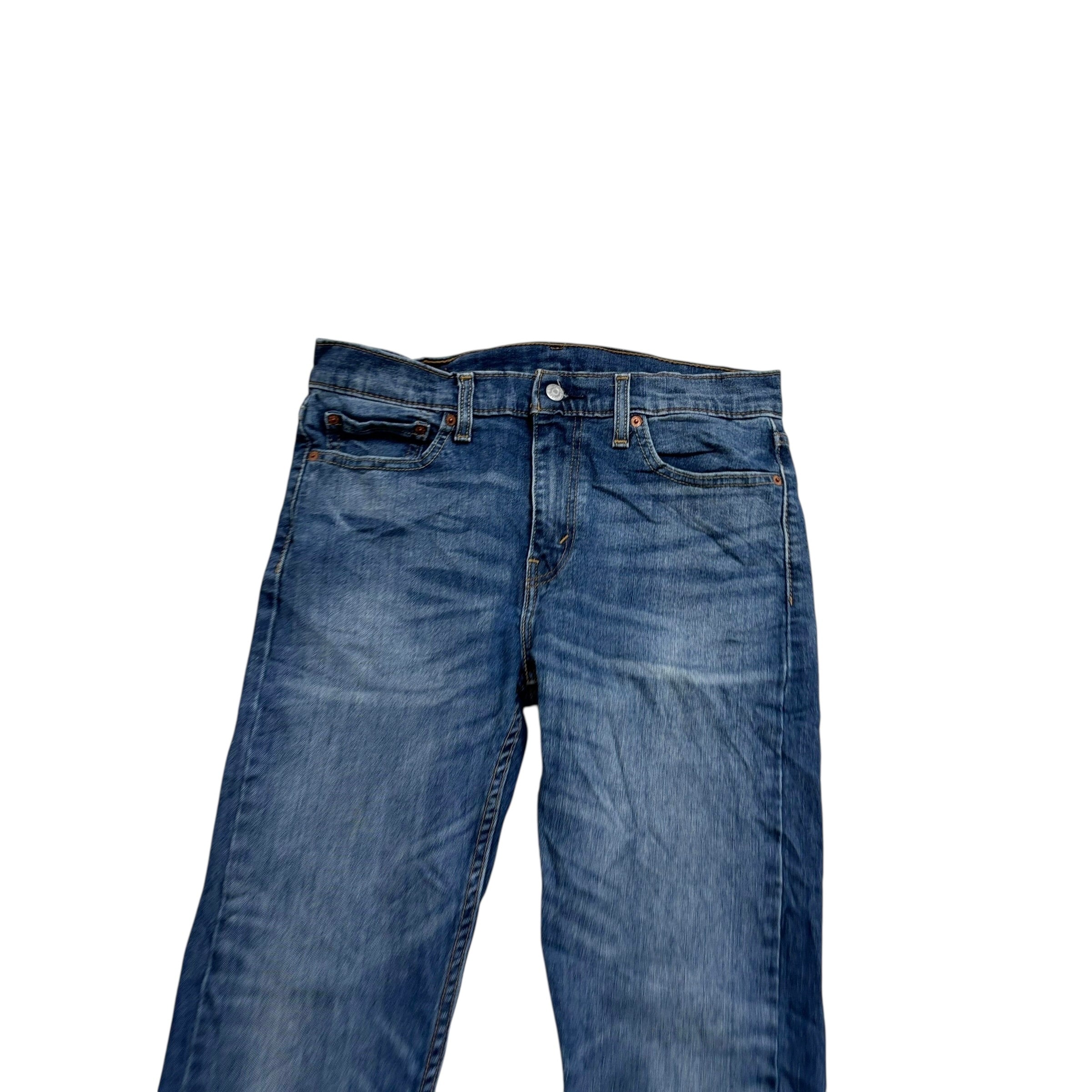 Levis 510 Jeans W32 L34 Mens Mid Blue Skinny Fit Stretch Denim (E)