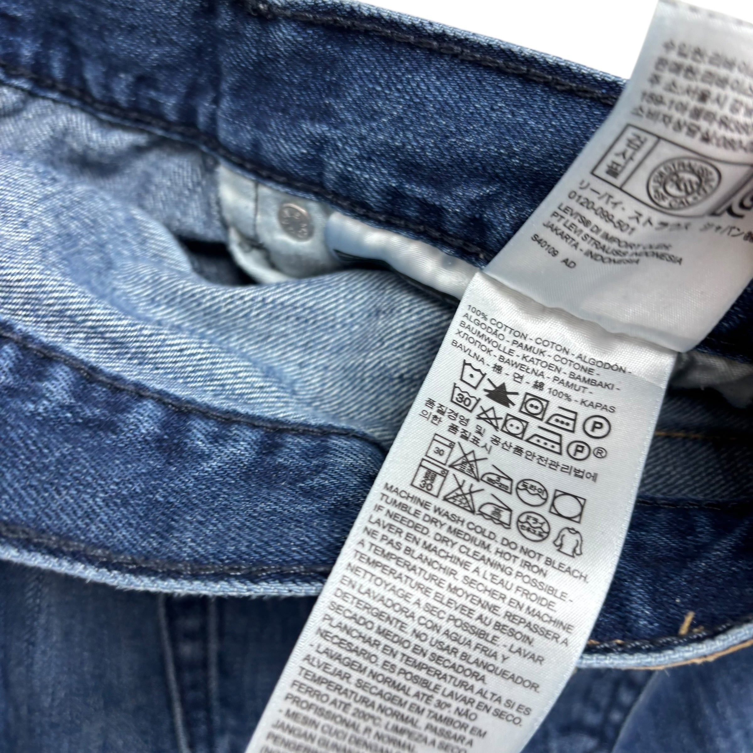 Levis 569 Jeans W36 L31 Mens Navy Blue Baggy Relaxed Straight Fit Denim (F)