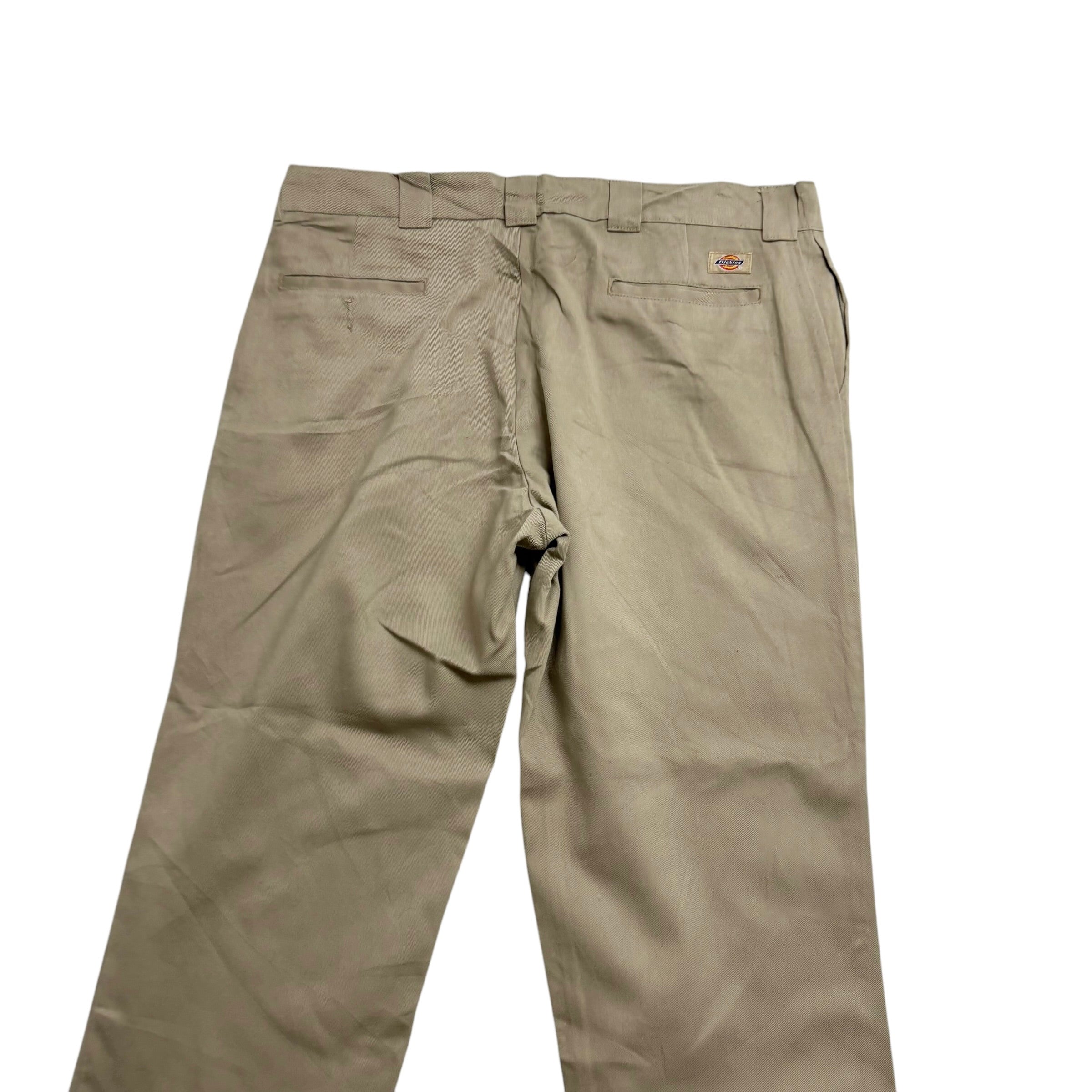 Dickies 874 Trousers W40 L30 Mens Beige Pants Original Straight Fit Workwear