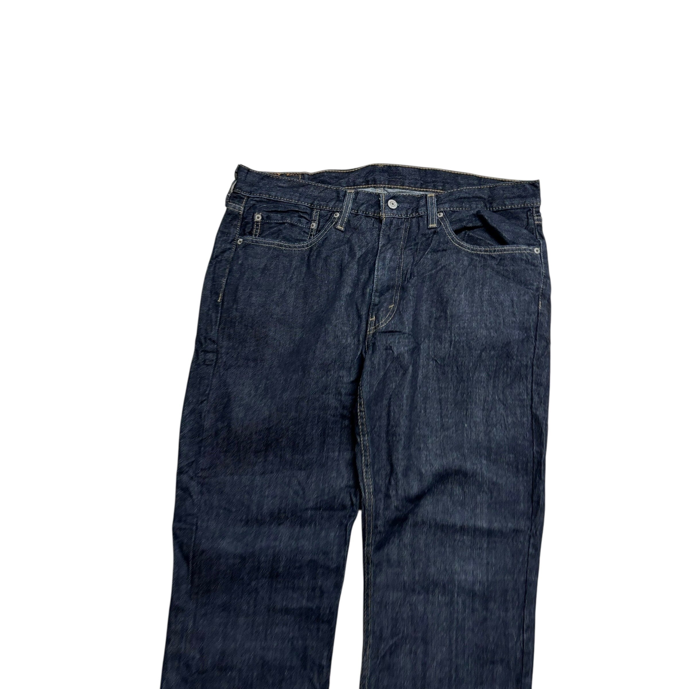 Levis 514 Jeans W36 L30 Mens Dark Blue Regular Straight Fit Denim (E)