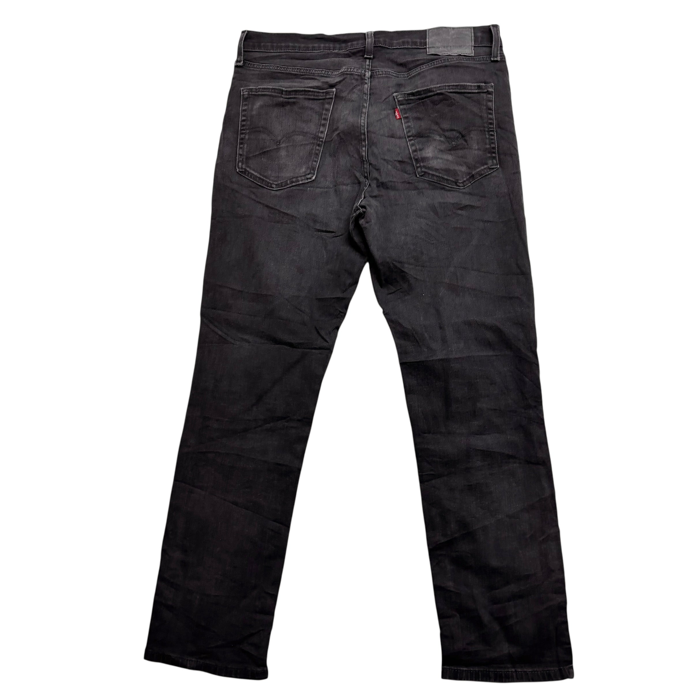 Levis 541 Jeans W36 L31 Mens Black Athletic Tapered Fit Stretch Denim