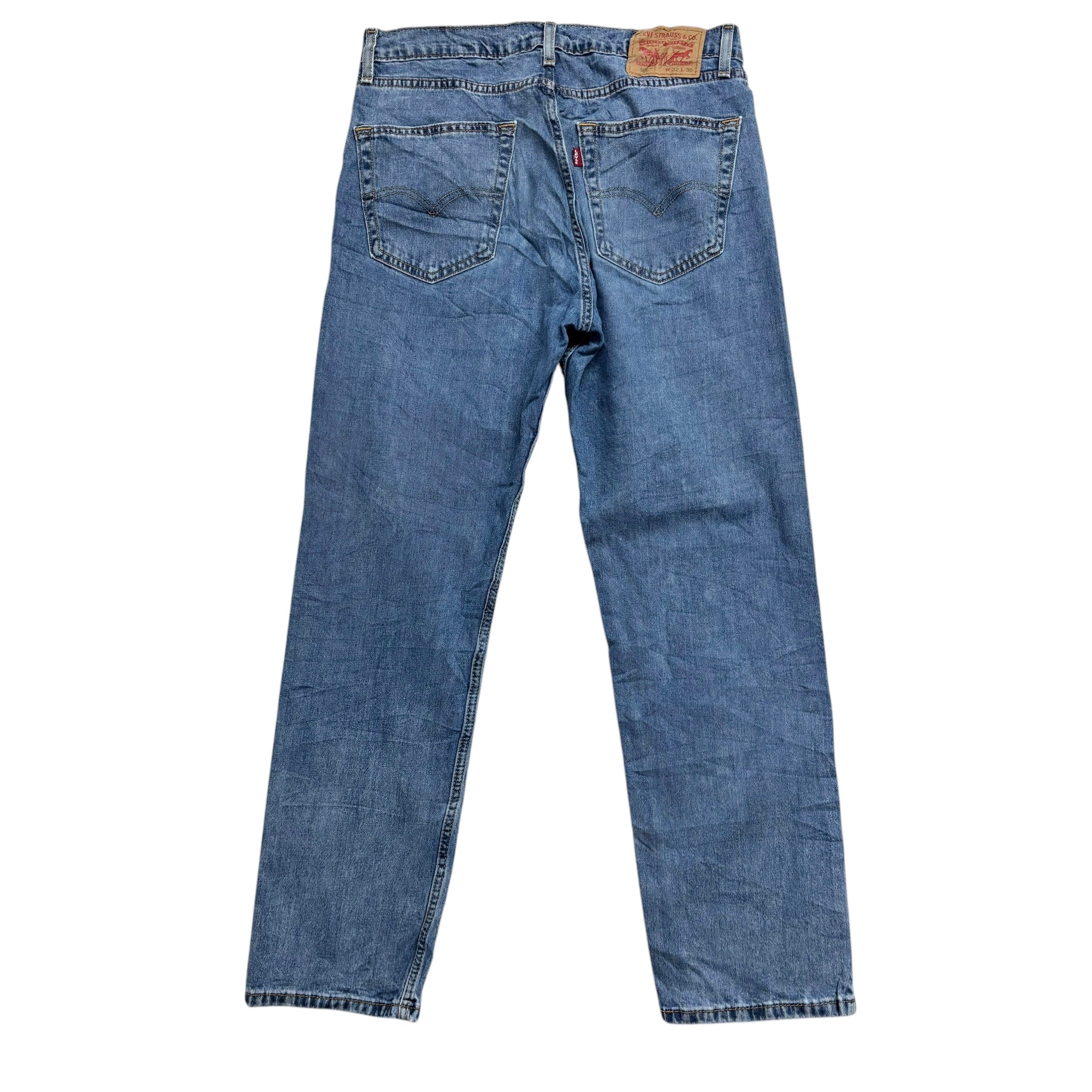 Levis 505 Jeans W32 L30 Mens Light Blue Regular Straight Fit Stretch Denim