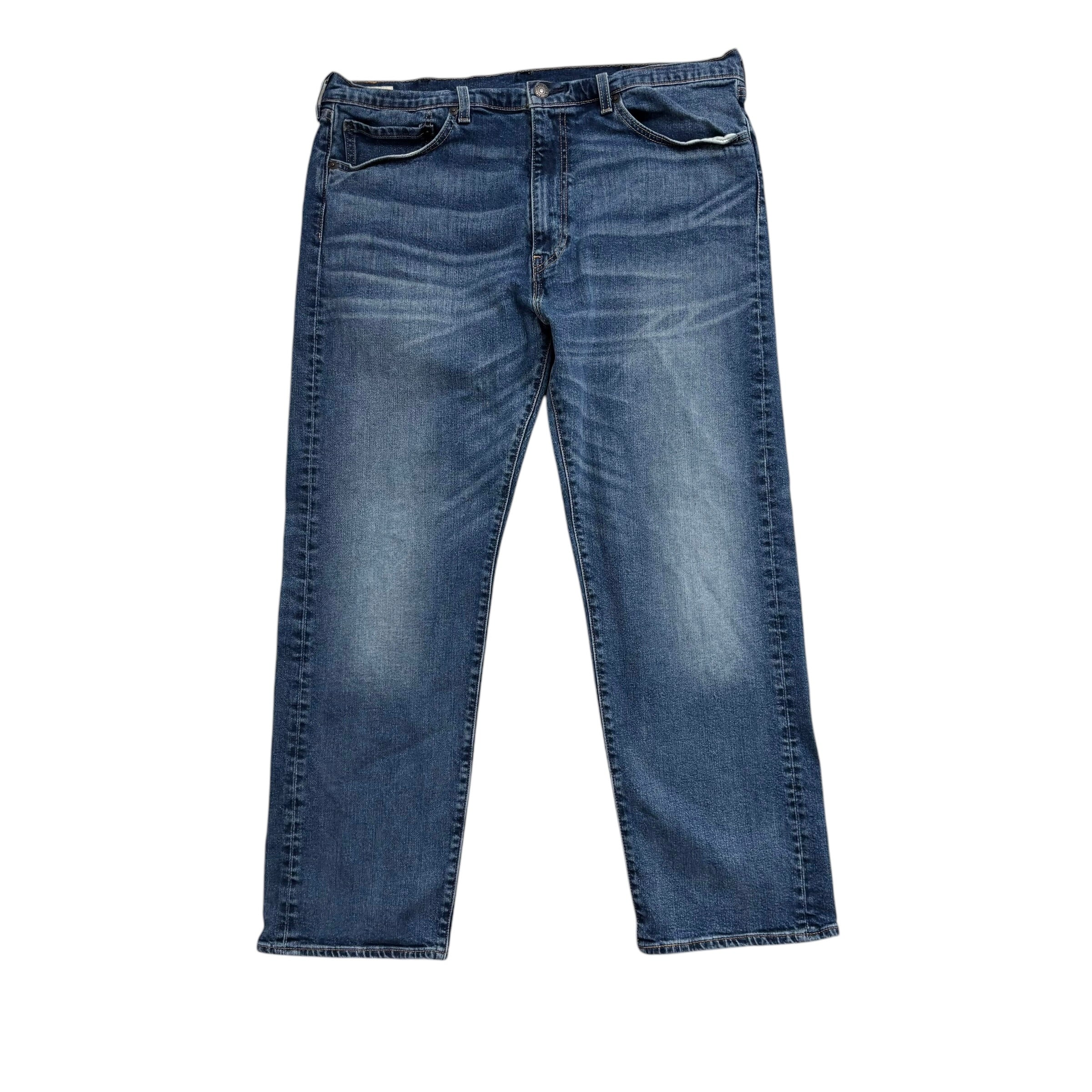 Levis 505 Jeans W38 L29 Mens Mid Blue Regular Straight Fit Premium Stretch Denim