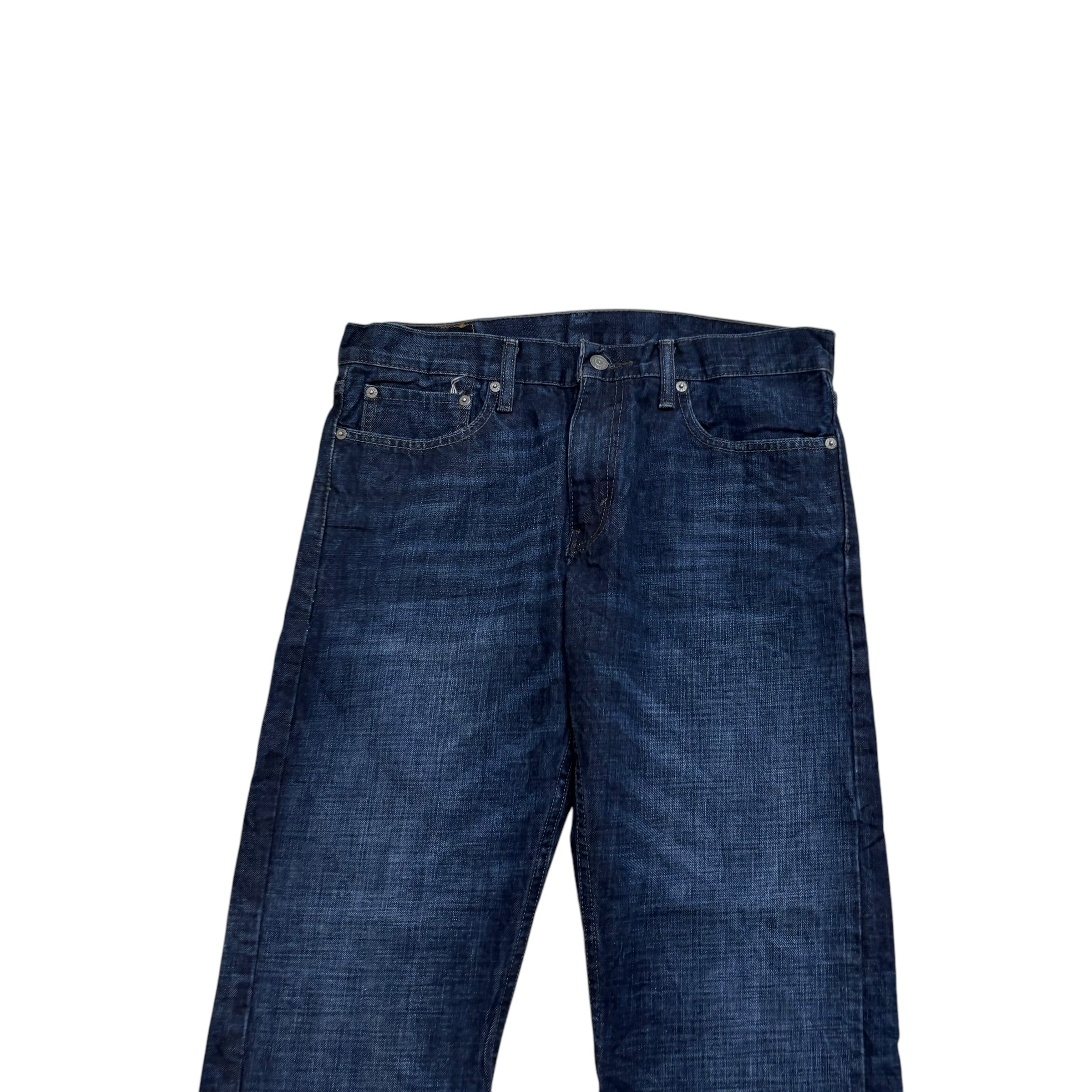 Levis 514 Jeans W34 L32 Mens Dark Blue Regular Straight Fit Denim (E)