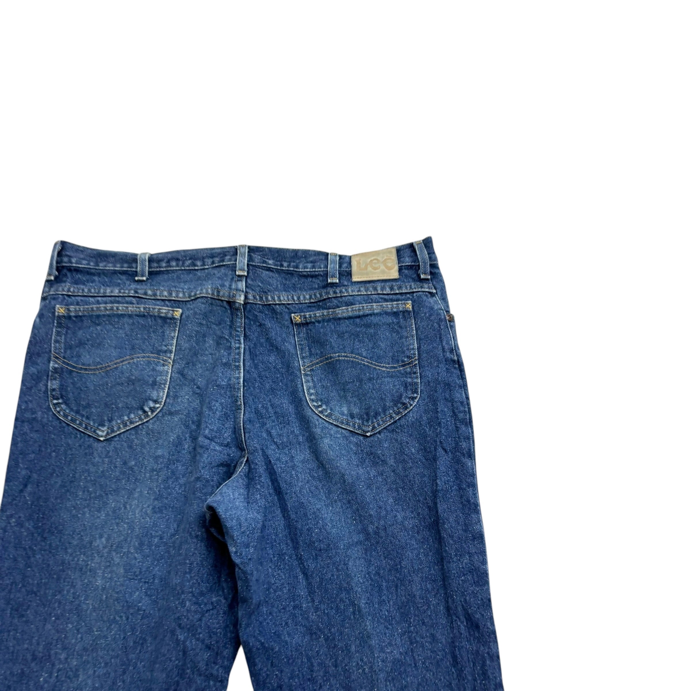 Lee Jeans W40 L32 Mens Mid Blue Regular Straight Fit Vintage Denim (E)