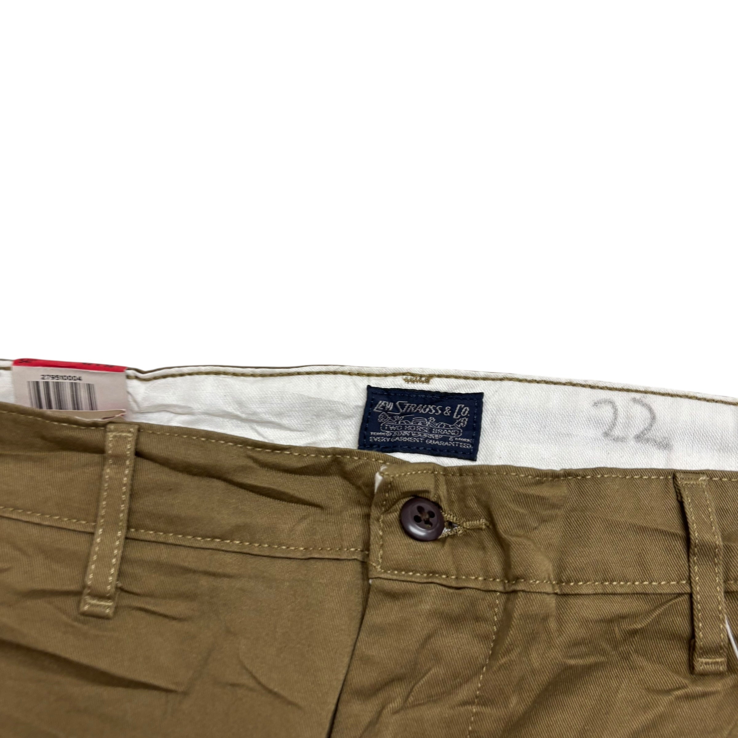 Levis 541 Trousers W42 L32 Mens Khaki Athletic Tapered Fit Stretch Pants (E)