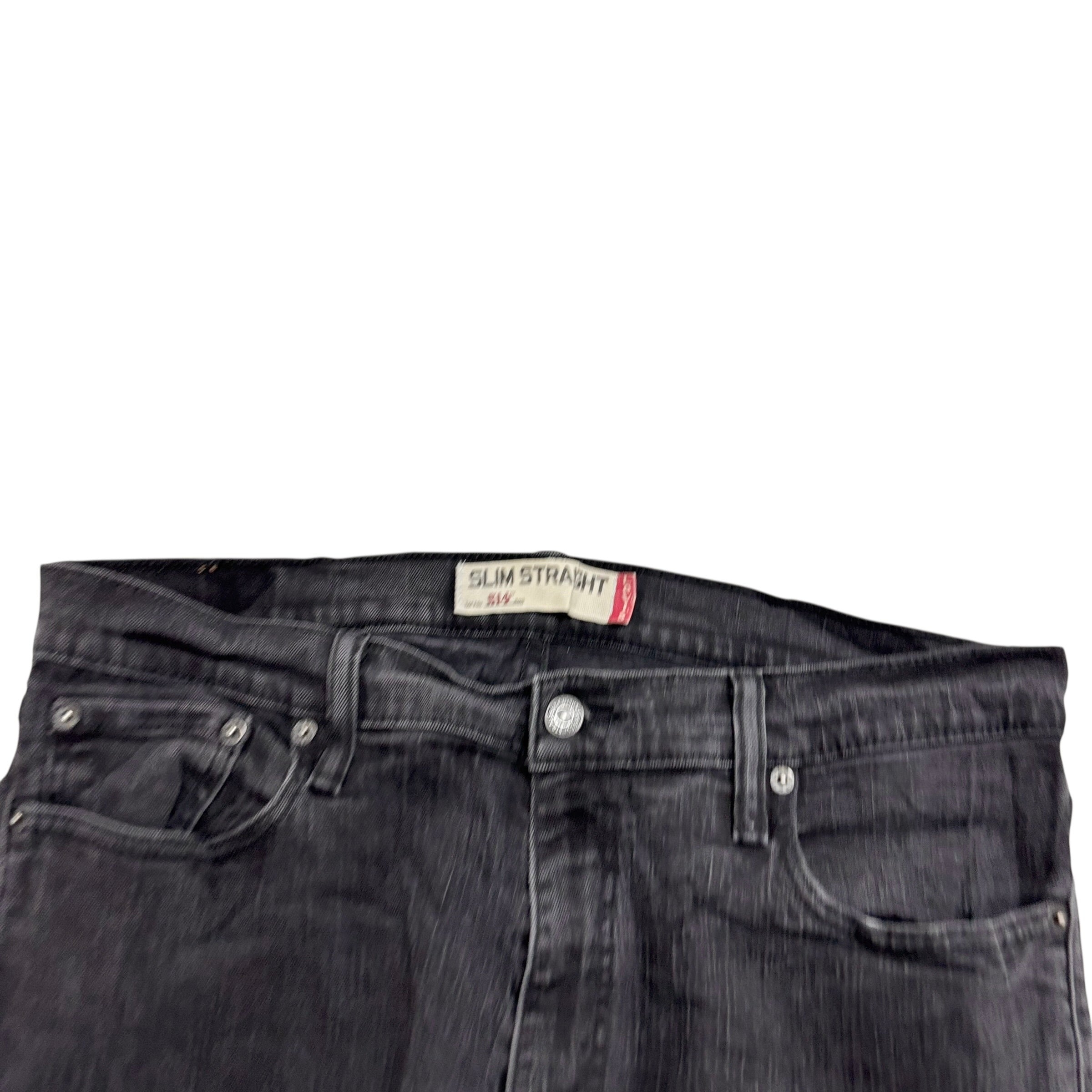 Levis 514 Jeans W36 L32 Mens Black Regular Straight Fit Stretch Denim