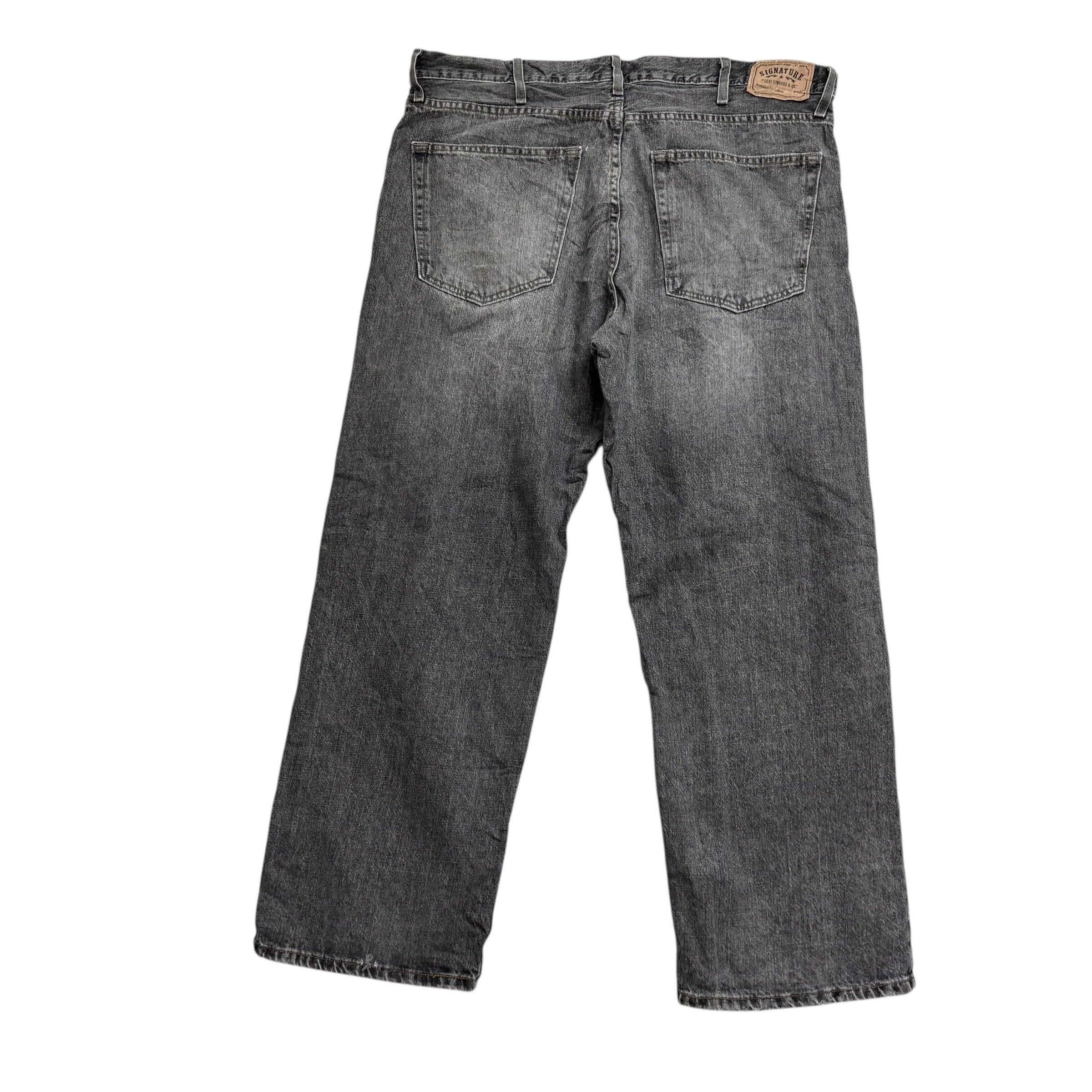 Levis Signature Jeans W40 L32 Mens Grey Baggy Relaxed Fit Vintage Denim