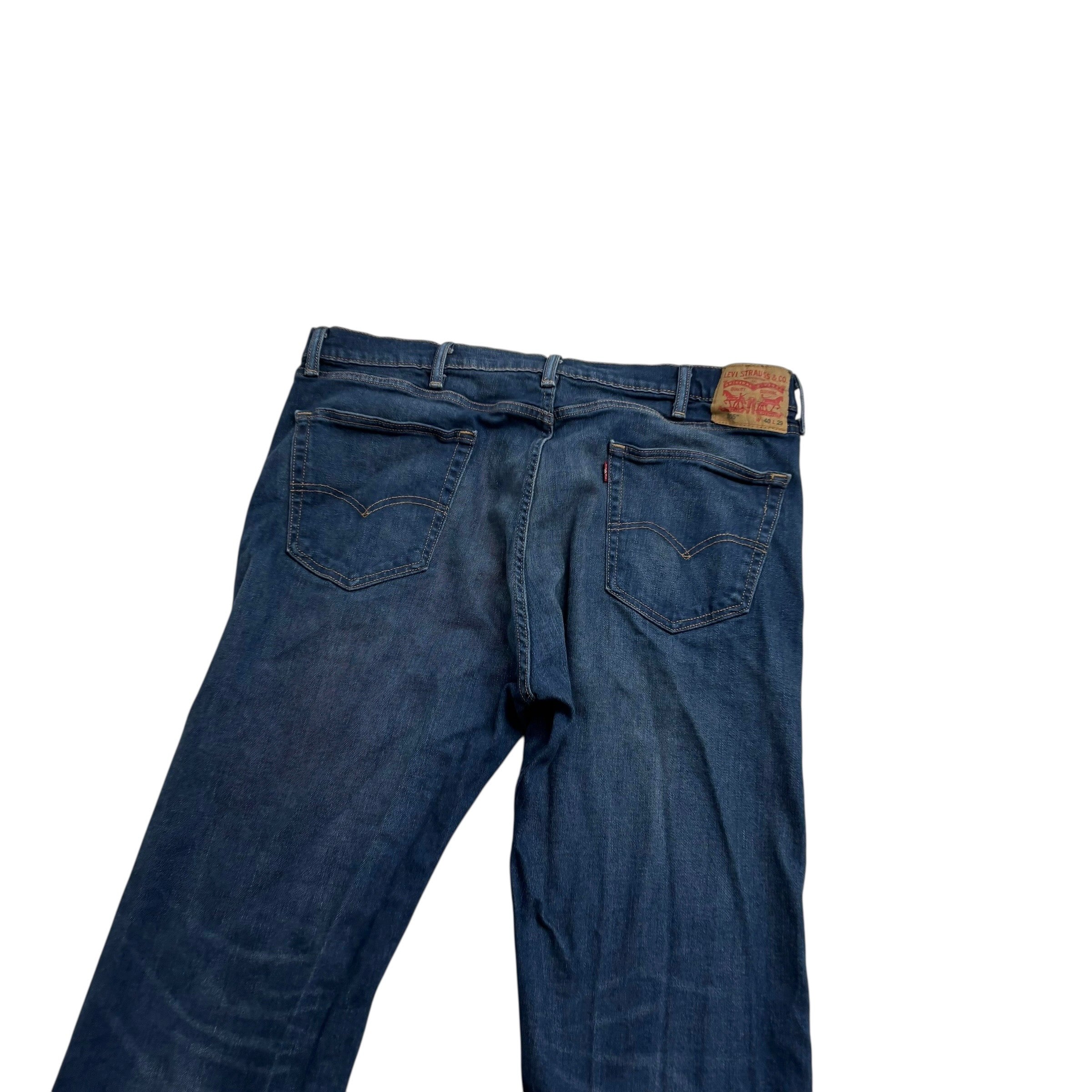 Levis 505 Jeans W40 L29 Mens Dark Blue Regular Straight Fit Stretch Denim