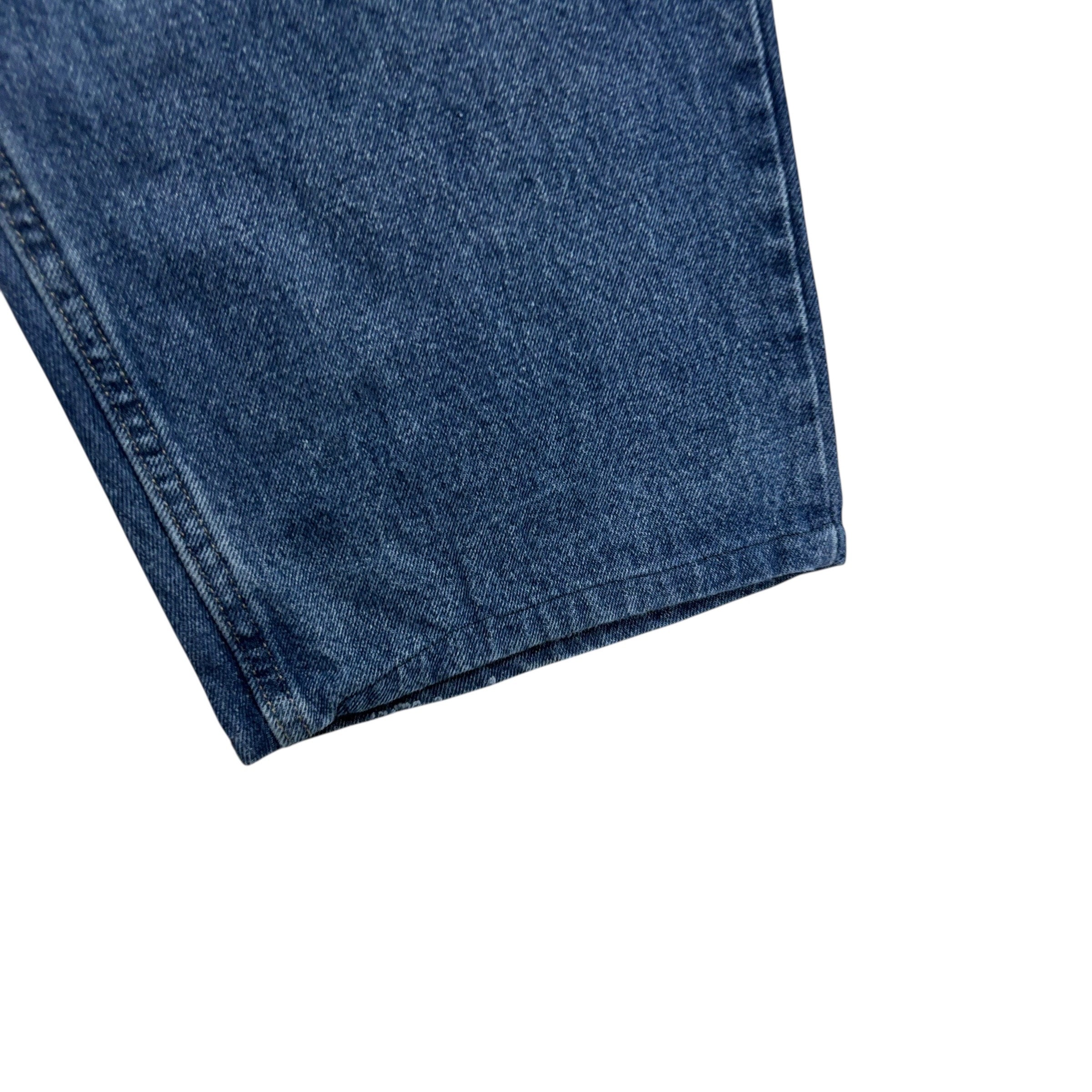 Wrangler Jeans W48 L28 Mens Mid Blue Relaxed Straight Fit Denim