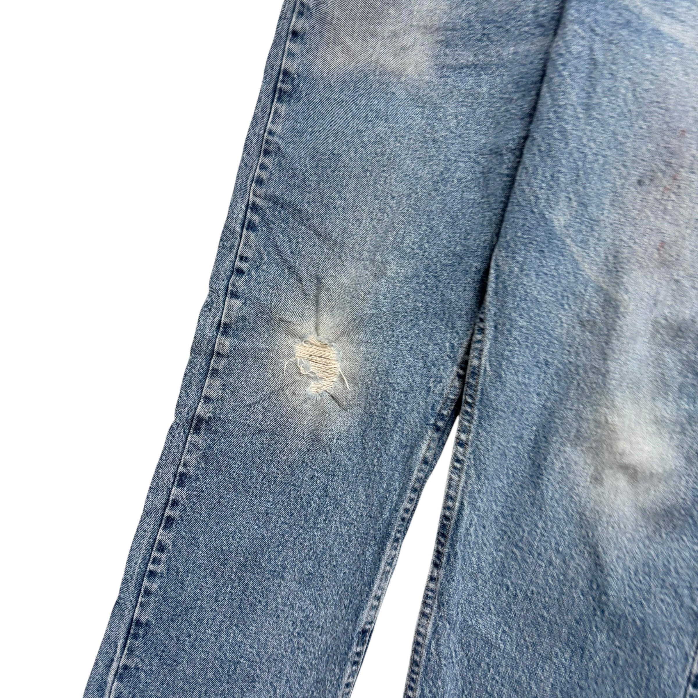 Wrangler Jeans W36 L30 Mens Light Blue Relaxed Straight Fit Stretch Denim (F)