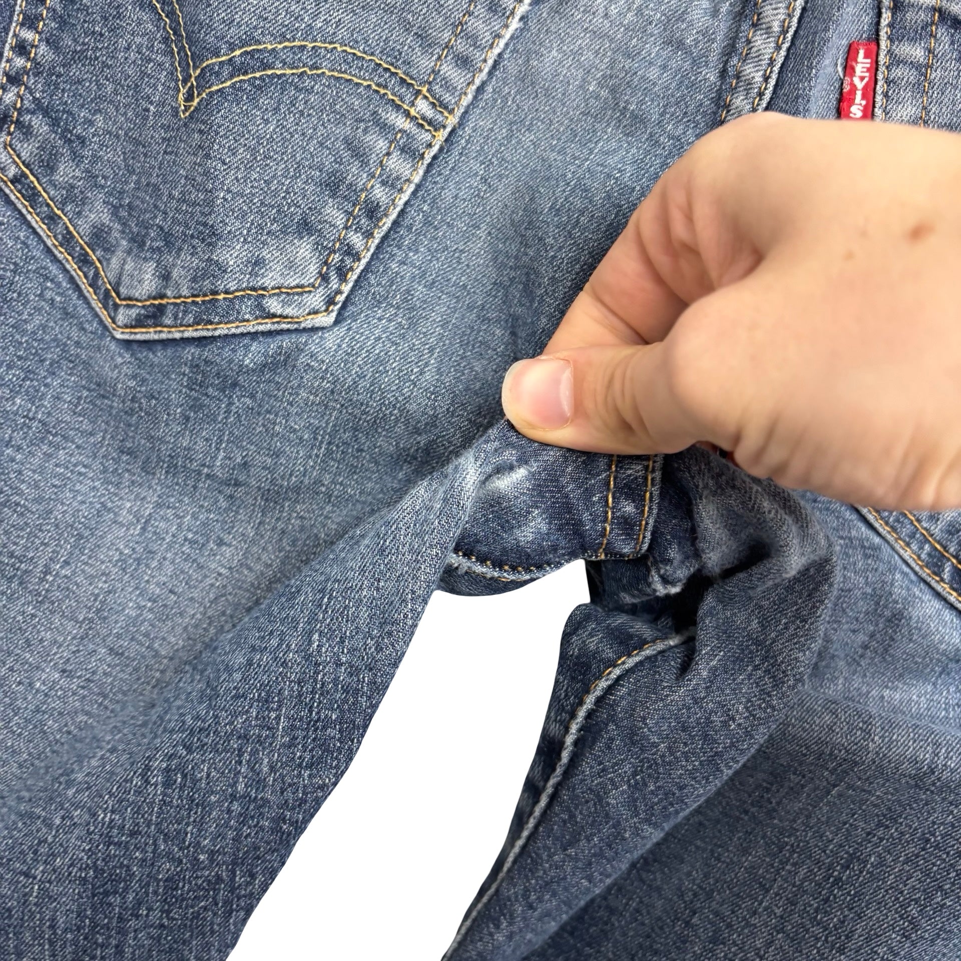 Levis 512 Jeans W29 L32 Mens Mid Blue Slim Tapered Fit Stretch Denim