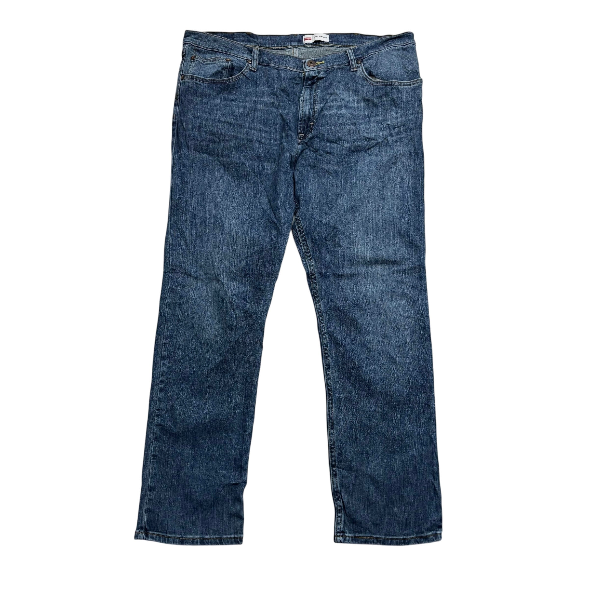 Wrangler Jeans W40 L30 Mens Dark Blue Slim Straight Fit Stretch Denim (E)