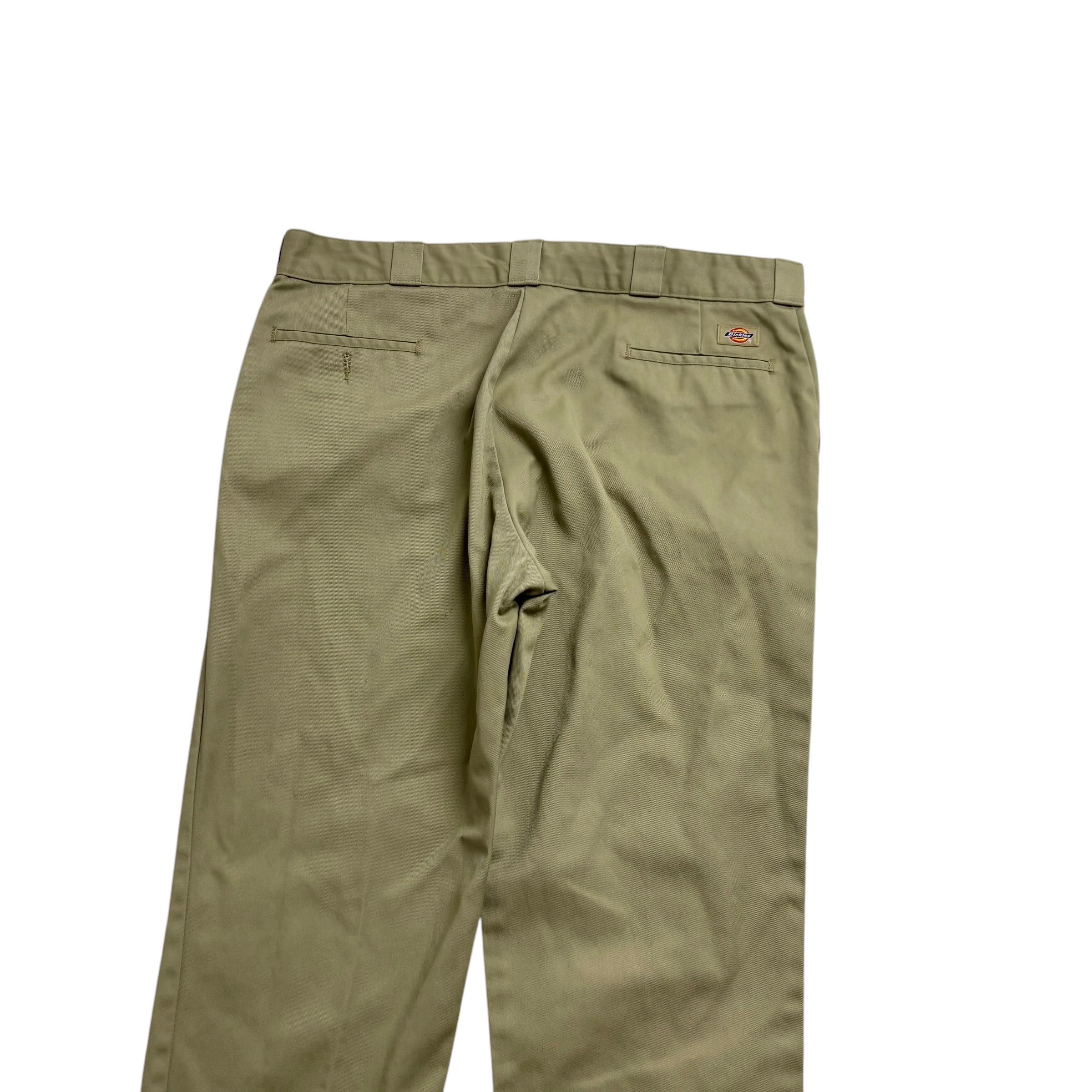 Dickies 874 Trousers W40 L30 Mens Beige Pants Original Straight Fit Workwear