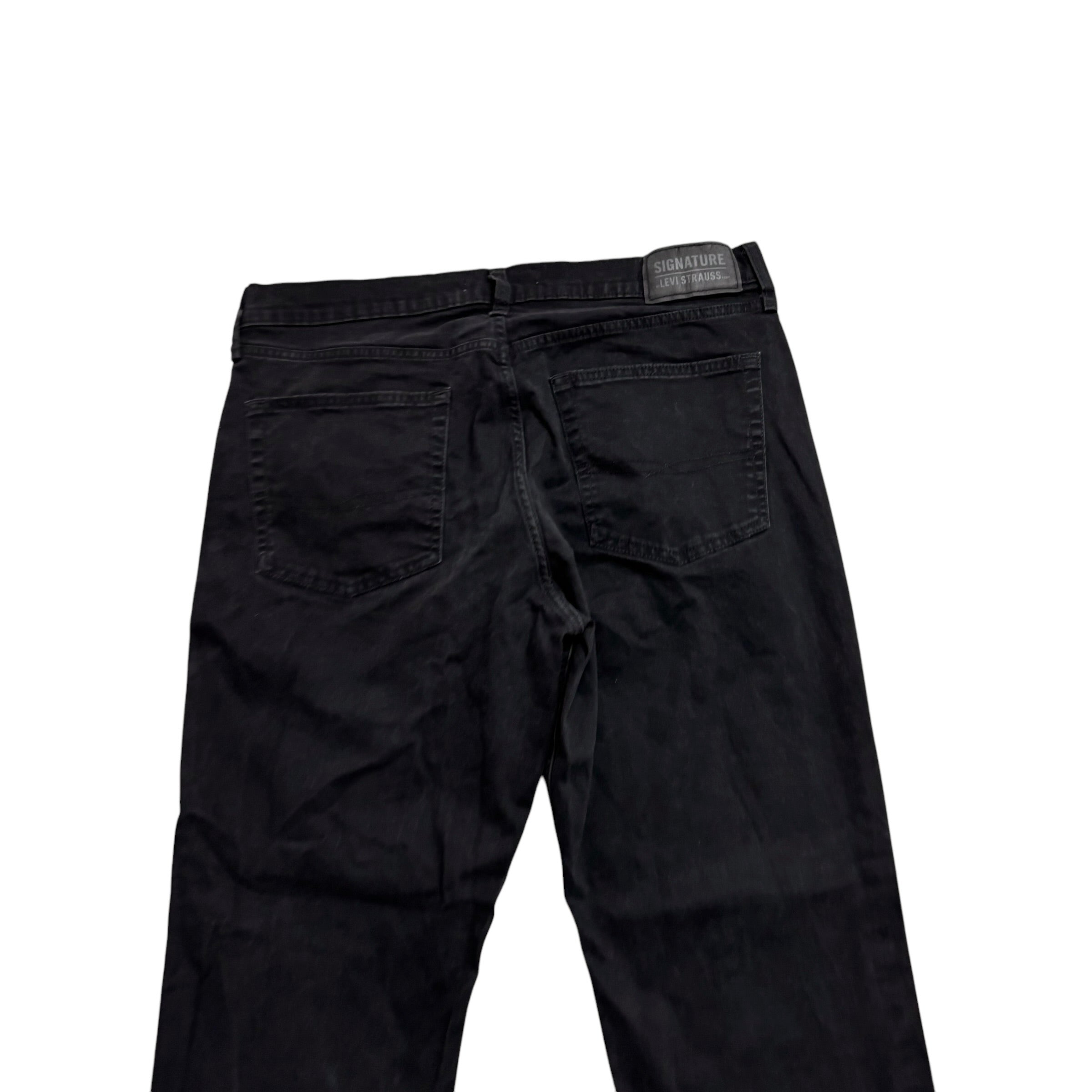 Levis 541 Jeans W34 L31 Mens Black Athletic Tapered Fit Stretch Denim (E)