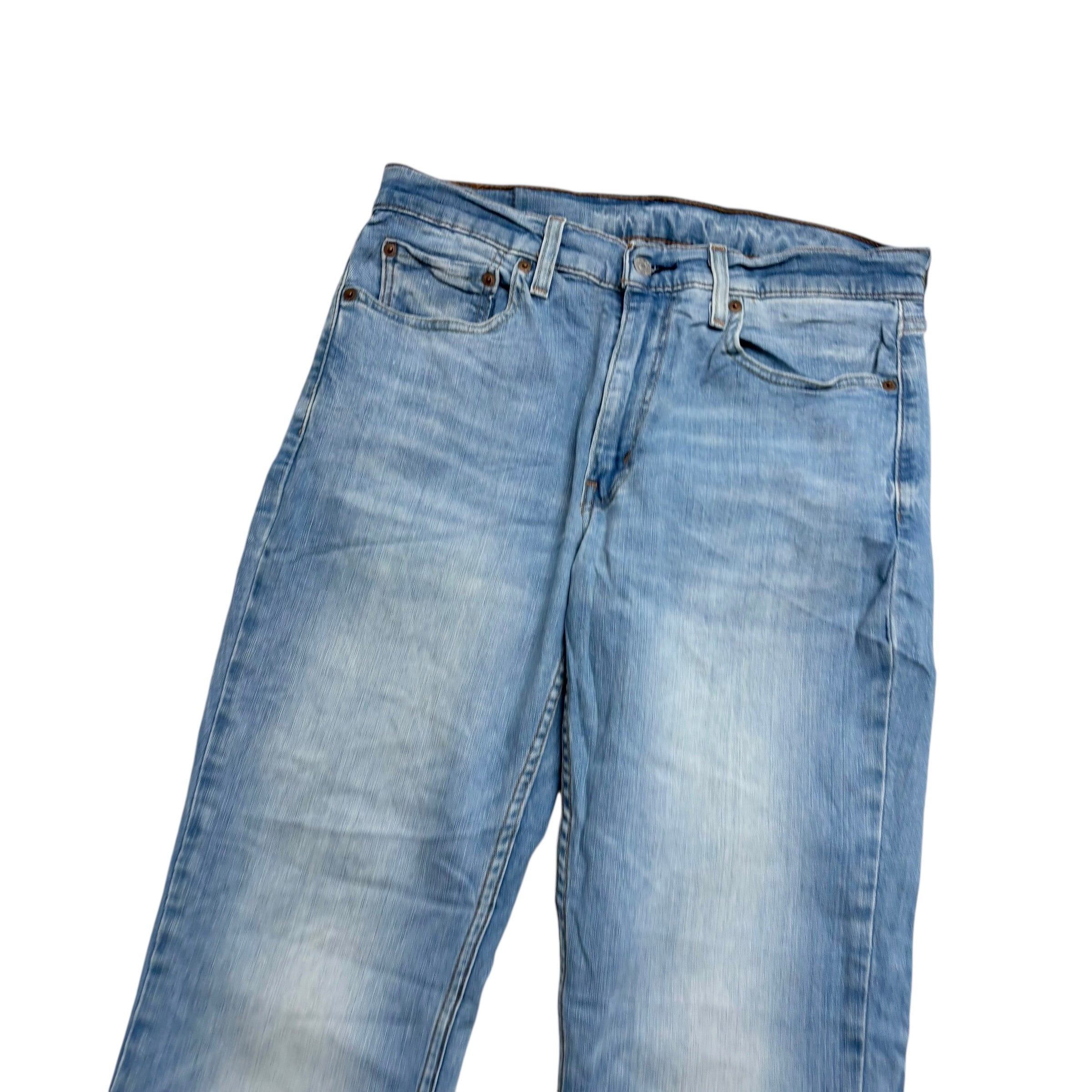 Levis 514 Jeans W32 L30 Mens Light Blue Regular Straight Fit Stretch Denim