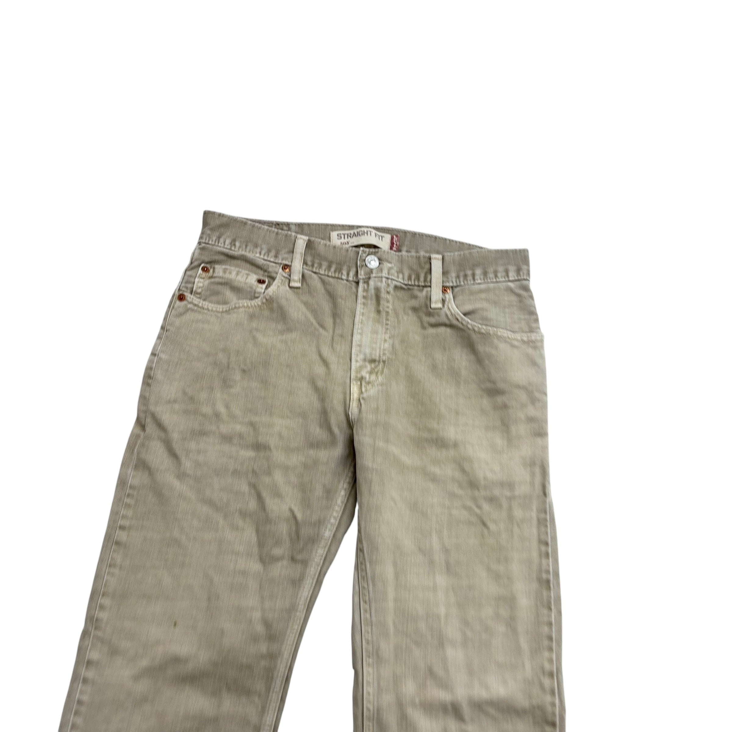 Levis 505 Jeans W30 L30 Mens Green Regular Straight Fit Vintage Denim (F)