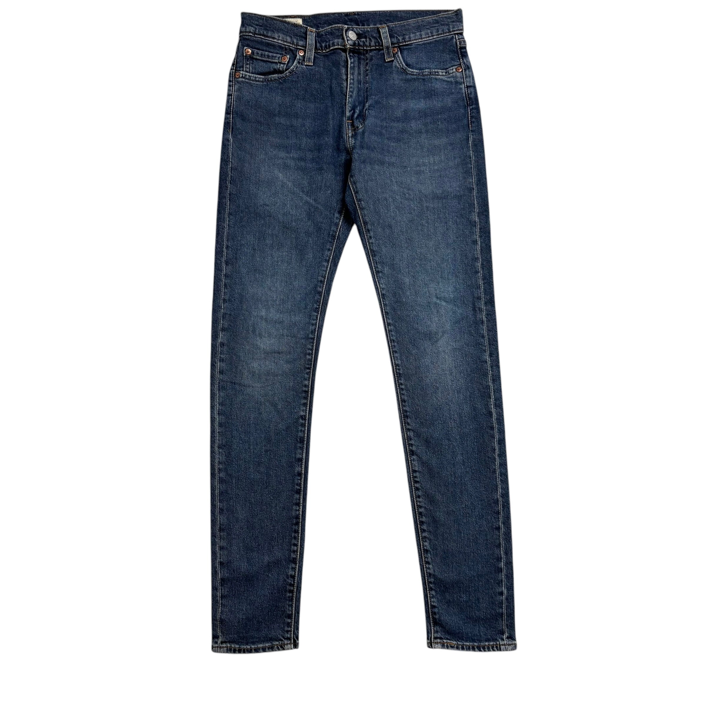 Levis Jeans W30 L32 Mens Mid Blue Skinny Tapered Fit Stretch Premium Denim (E)