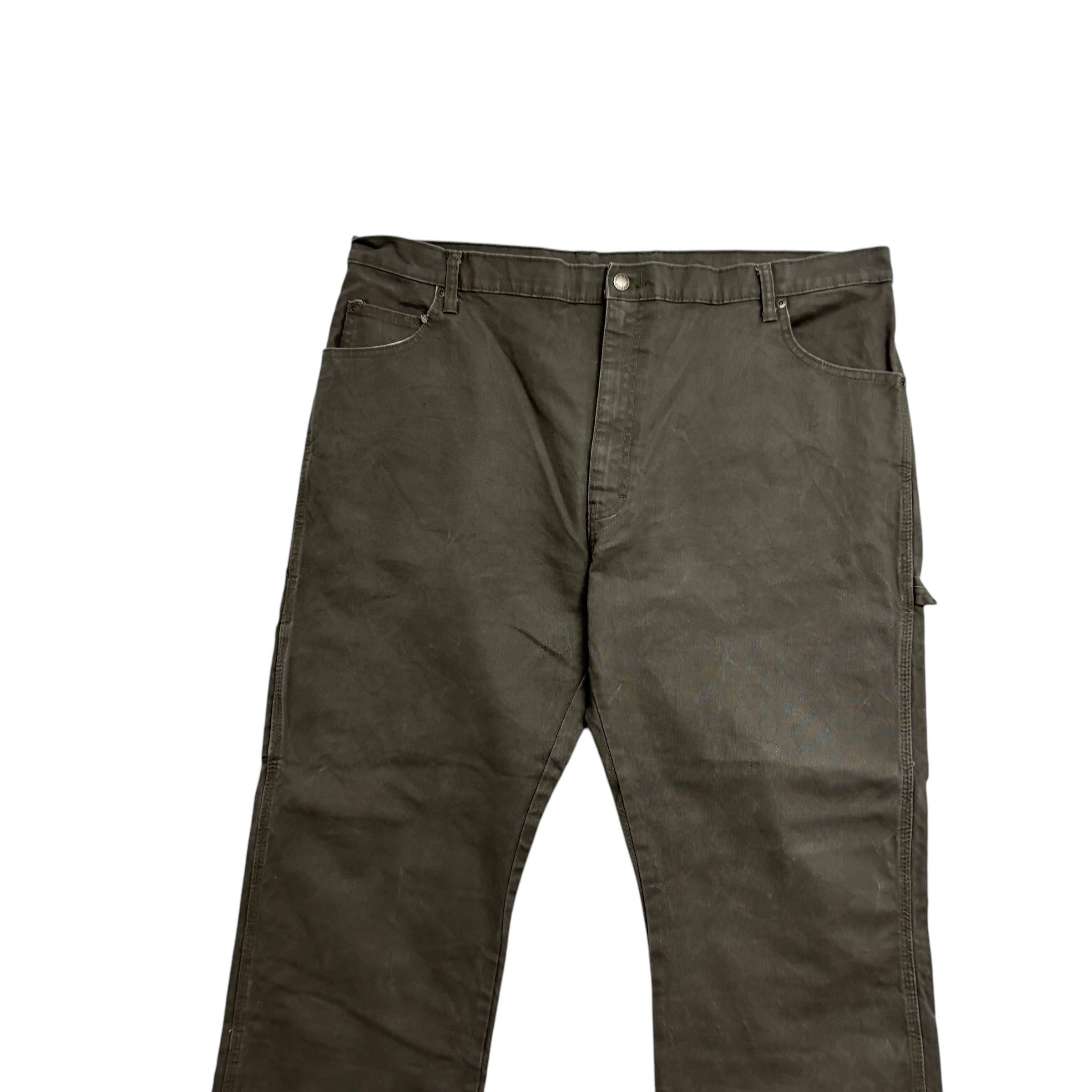 Dickies Carpenter Pants W40 L30 Mens Green Relaxed Straight Trousers Jeans (E)