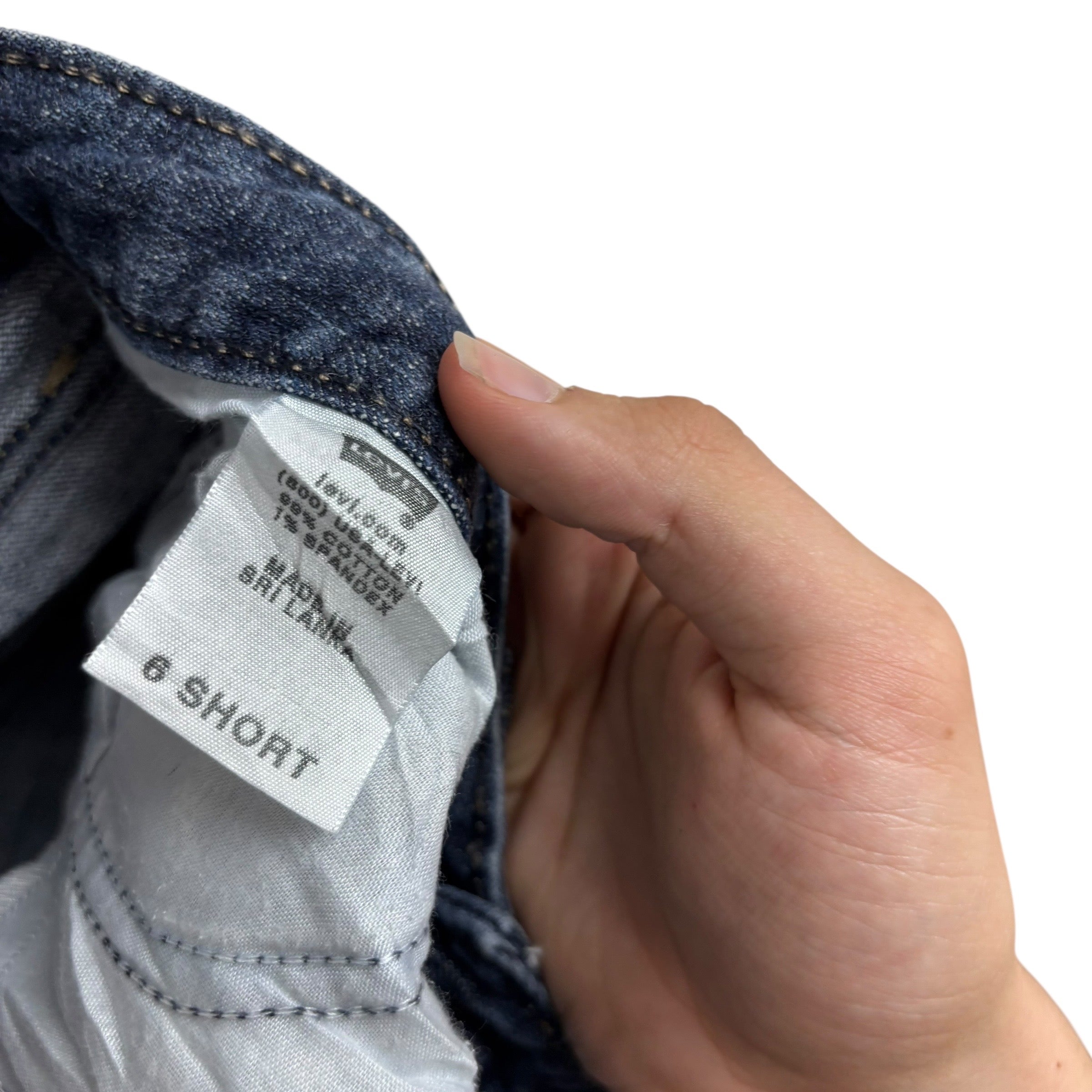 Levis 553 Jeans W30 L27 Womens Bootcut Dark Blue Stretch Denim (E)