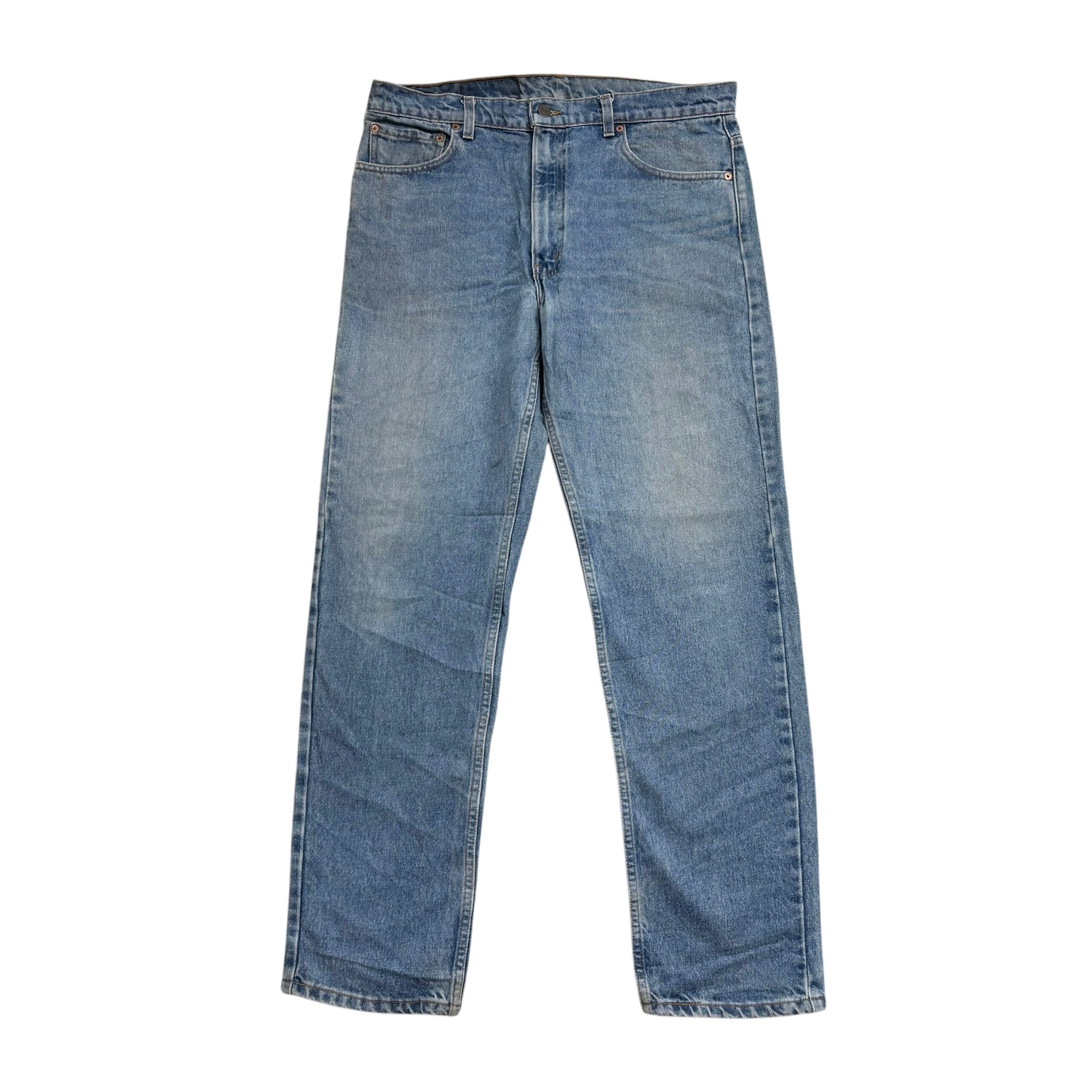 Levis 505 Jeans W36 L32 Mens Light Blue Regular Straight Fit Vintage Denim