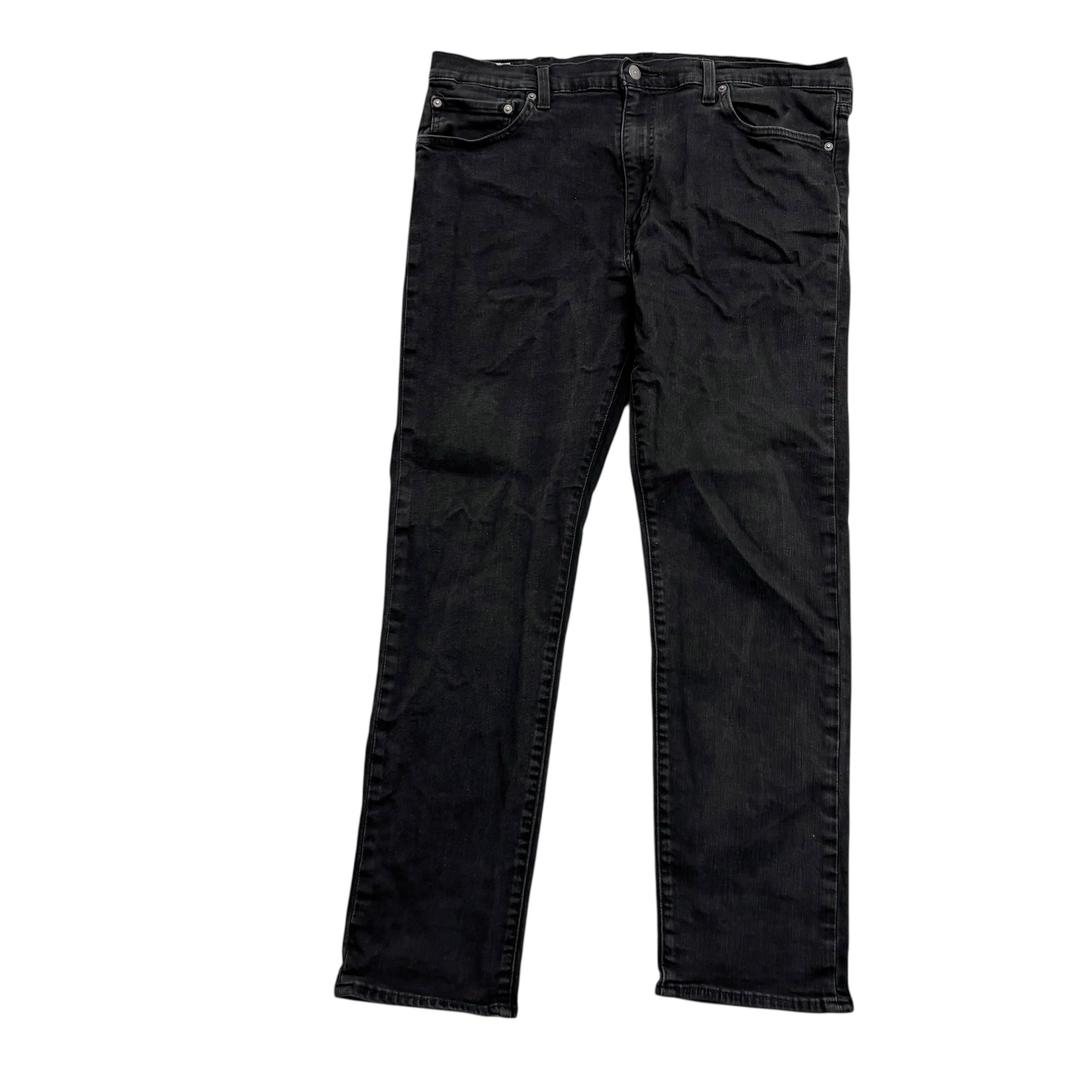Levis 502 Jeans W38 L31 Mens Black Regular Tapered Fit Stretch Denim (F)