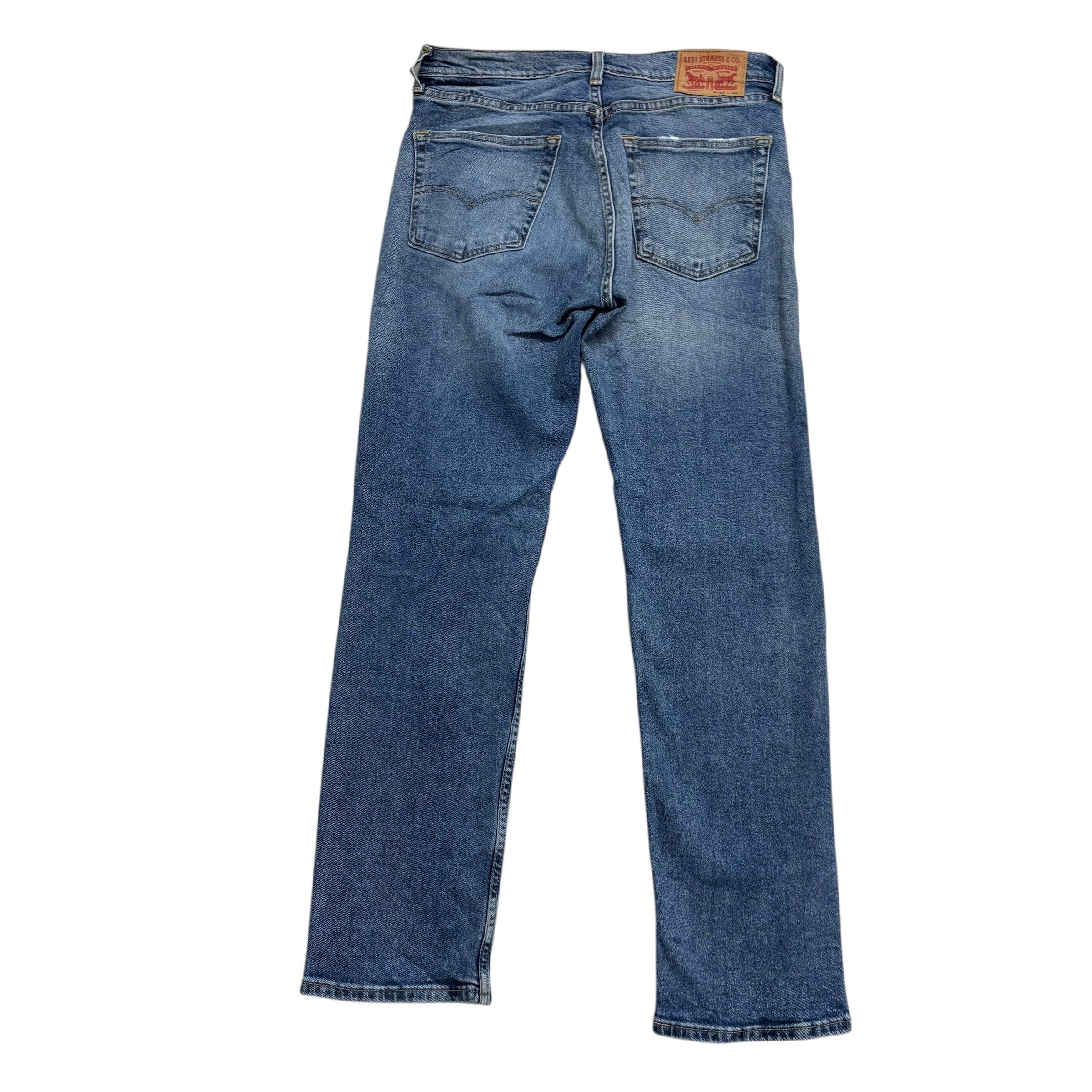 Levis 505 Jeans W32 L32 Mens Mid Blue Regular Straight Fit Stretch Denim