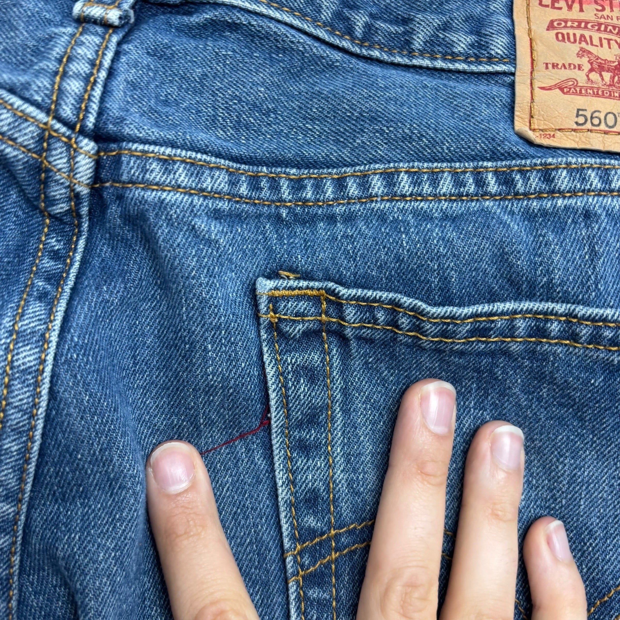 Levis 560 Jeans W36 L34 Mens Mid Blue Baggy Relaxed Comfort Vintage Denim