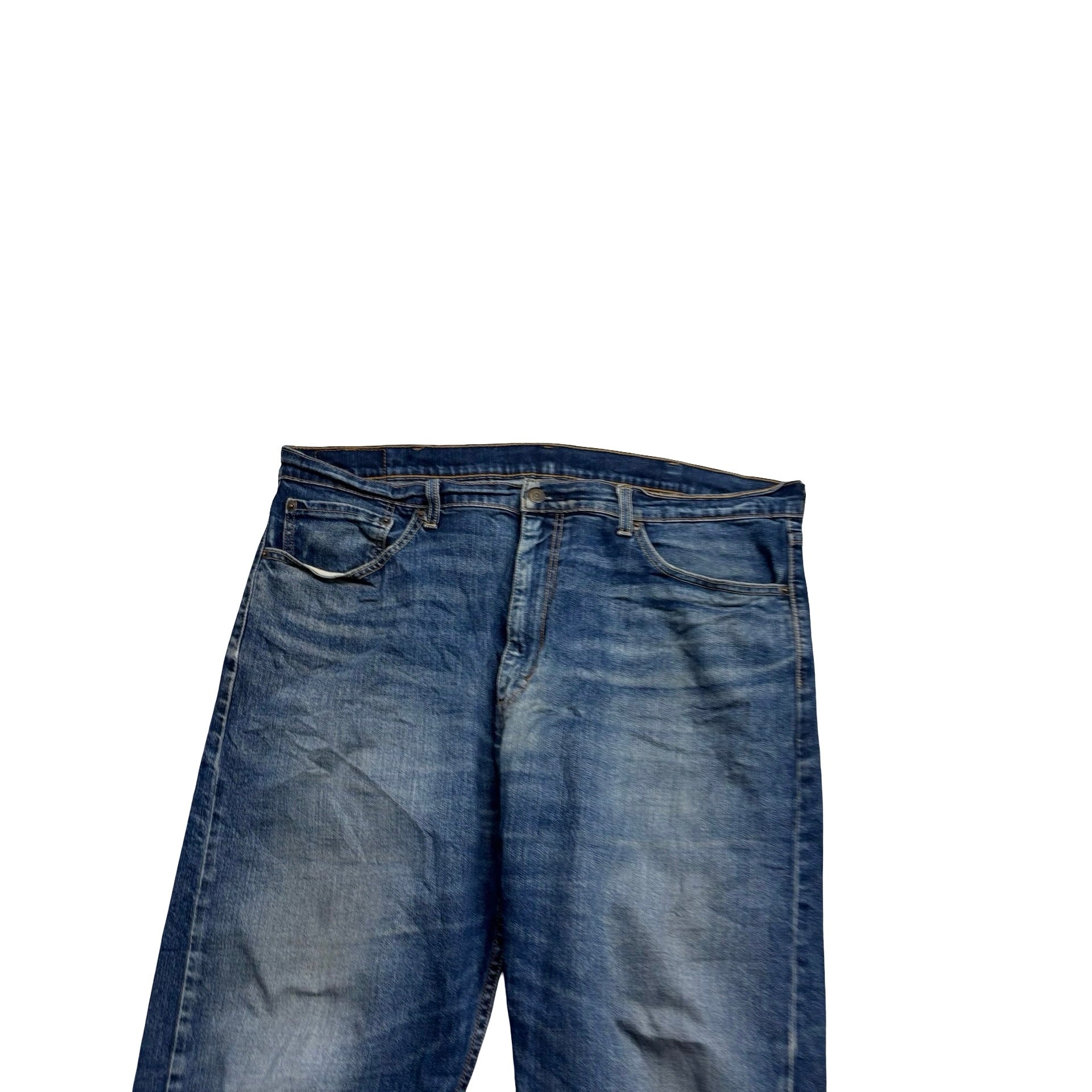 Levis 505 Jeans W40 L30 Mens Dark Blue Regular Straight Fit Stretch Denim (F)