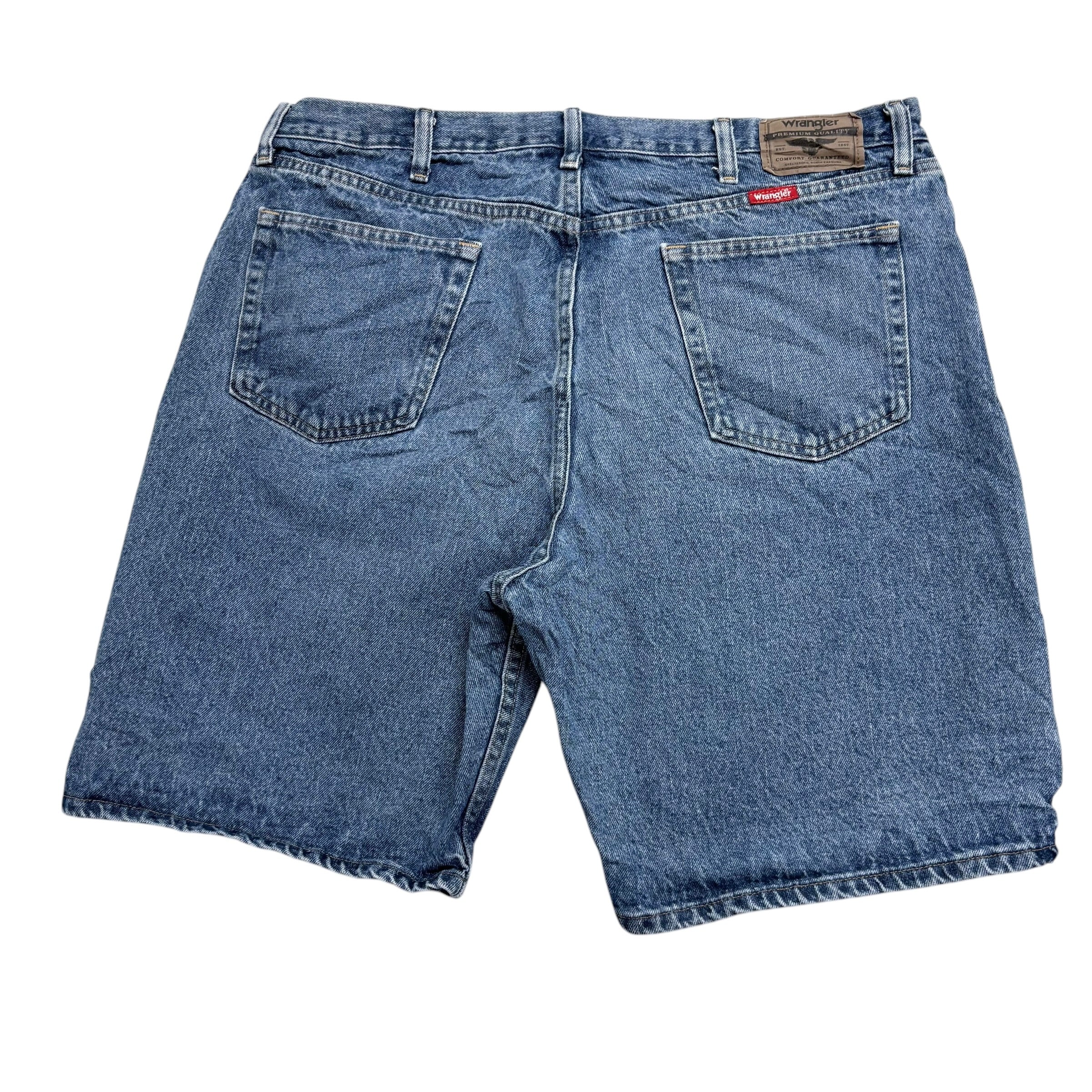 Wrangler Baggy Jorts W40 Mens Denim Shorts Mid Blue Relaxed Fit (E)