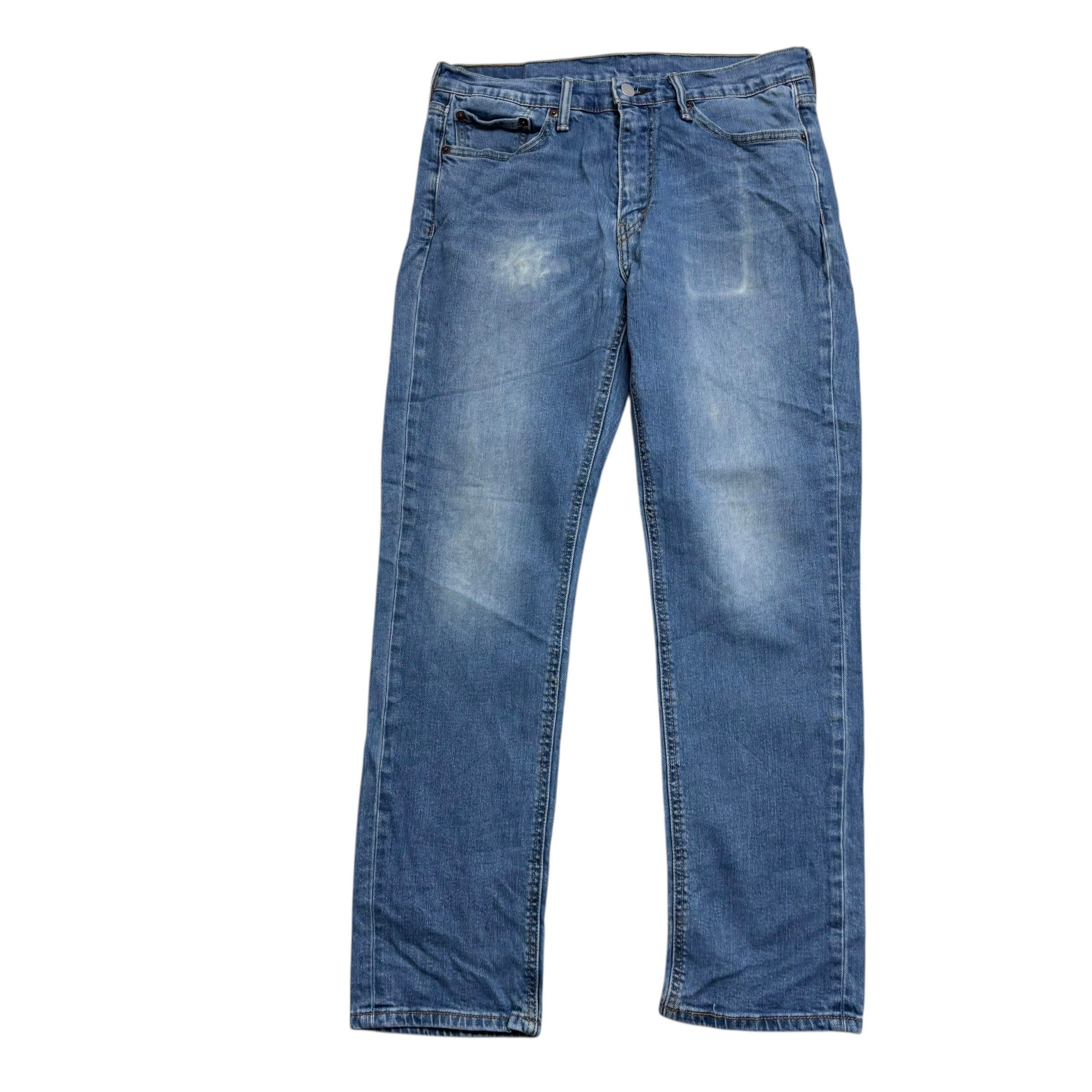 Levis 541 Jeans W32 L31 Mens Mid Blue Athletic Tapered Fit Stretch Denim