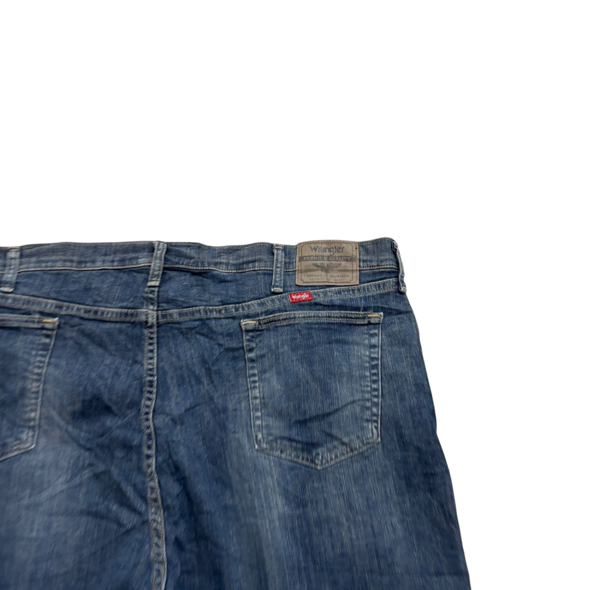 Wrangler Baggy Jorts W42 Mens Denim Shorts Dark Blue Relaxed Fit Stretch (E)