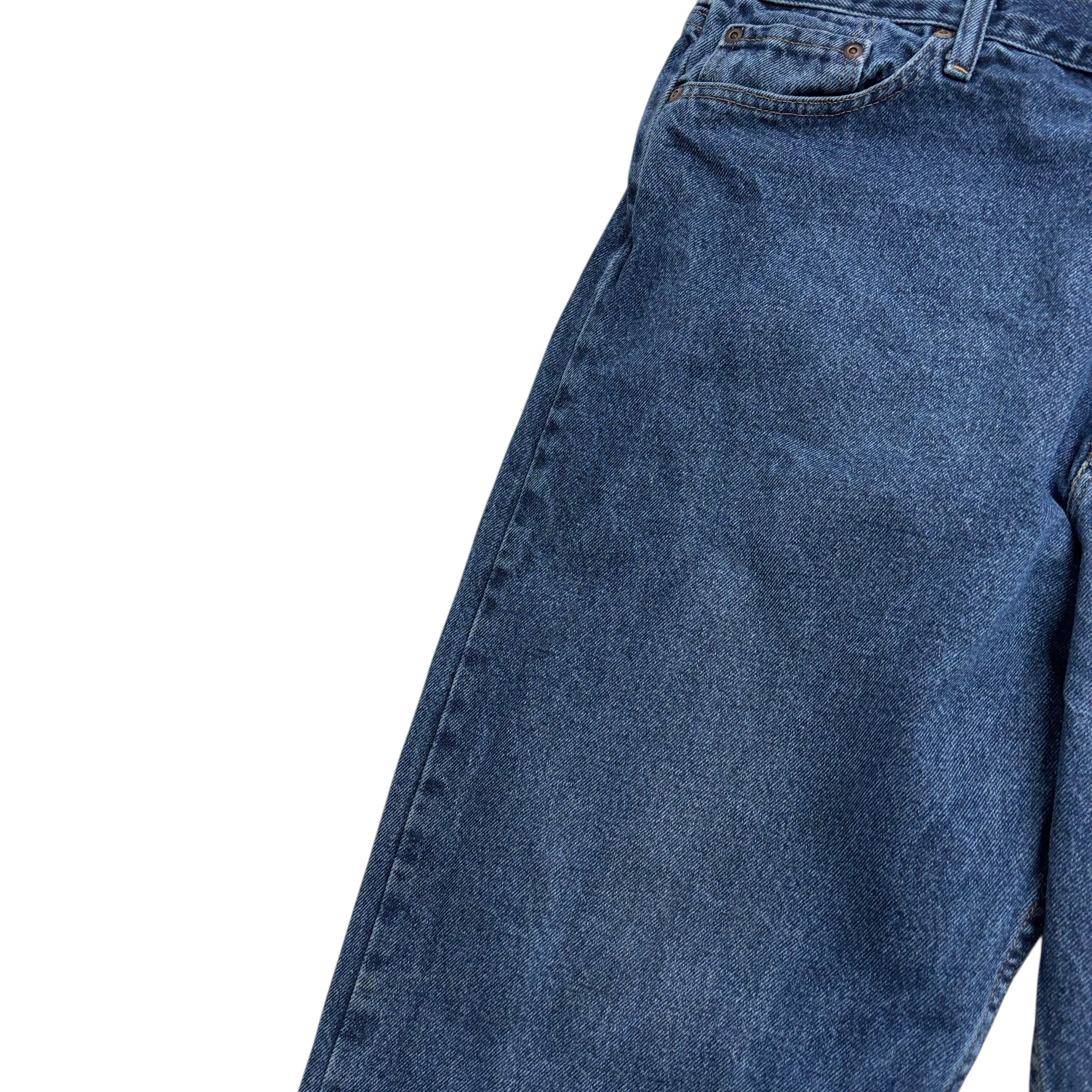 Wrangler Jeans W42 L32 Mens Mid Blue Relaxed Straight Fit Denim