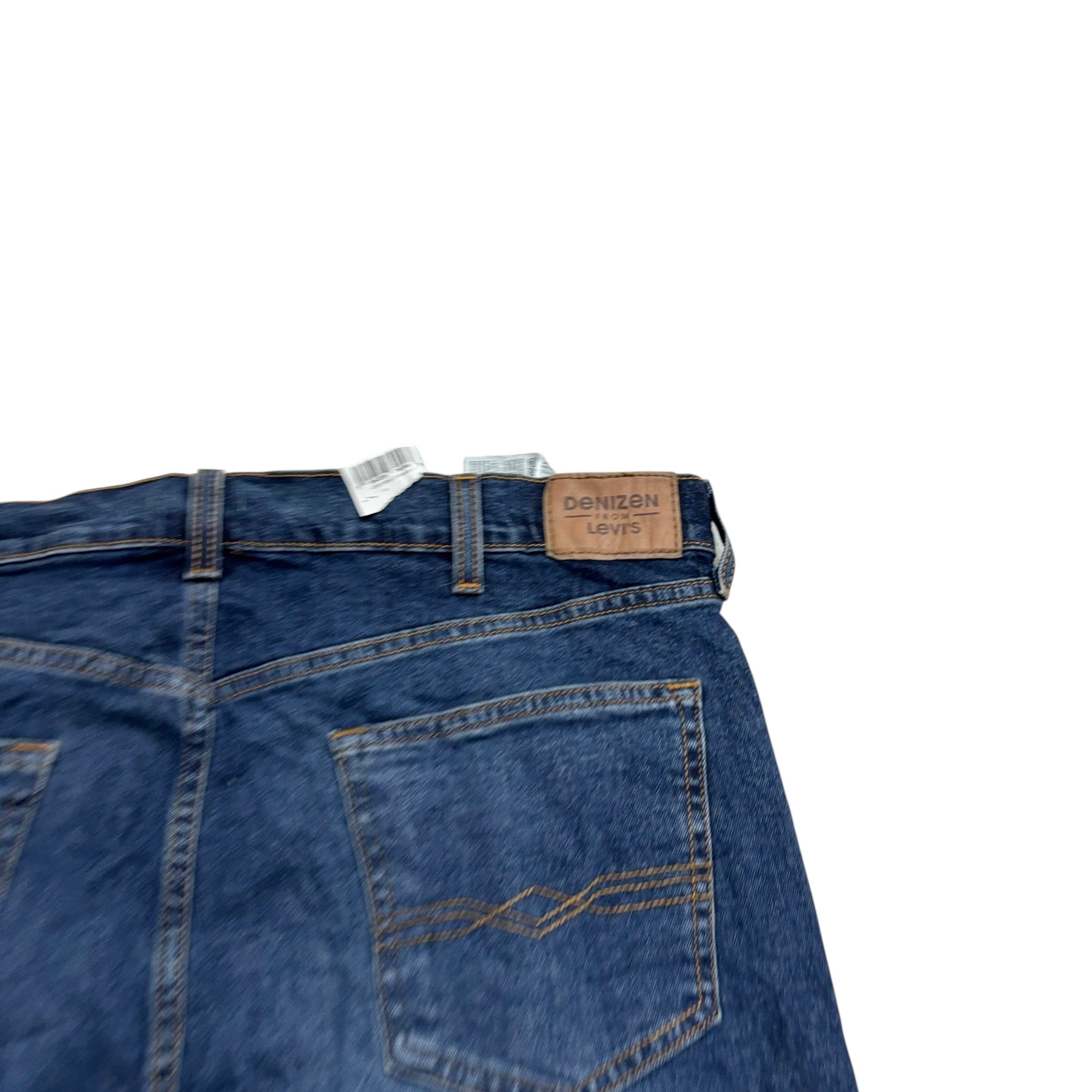 Levis Denizen Jeans W40 L32 Mens Dark Blue Relaxed Straight Stretch Denim (E)