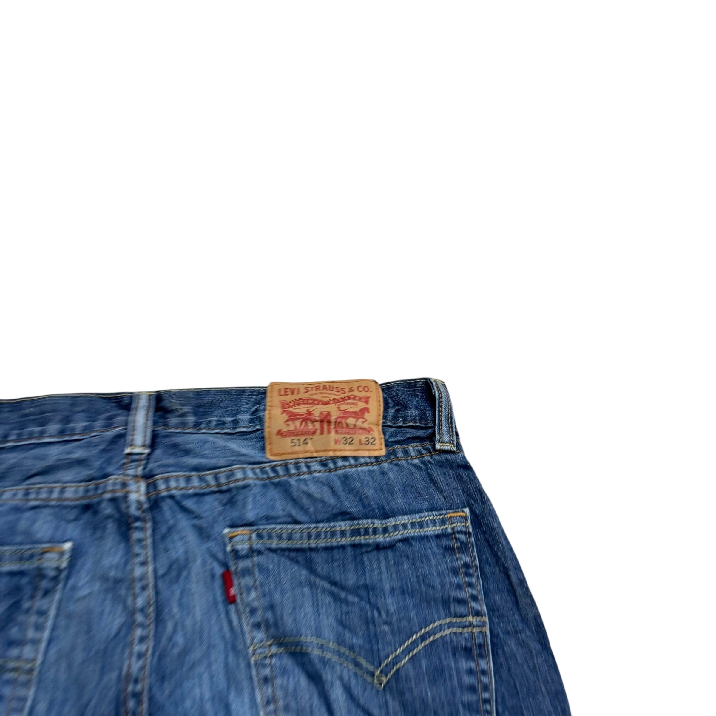 Levis 514 Jeans W32 L32 Mens Dark Blue Regular Straight Fit Denim