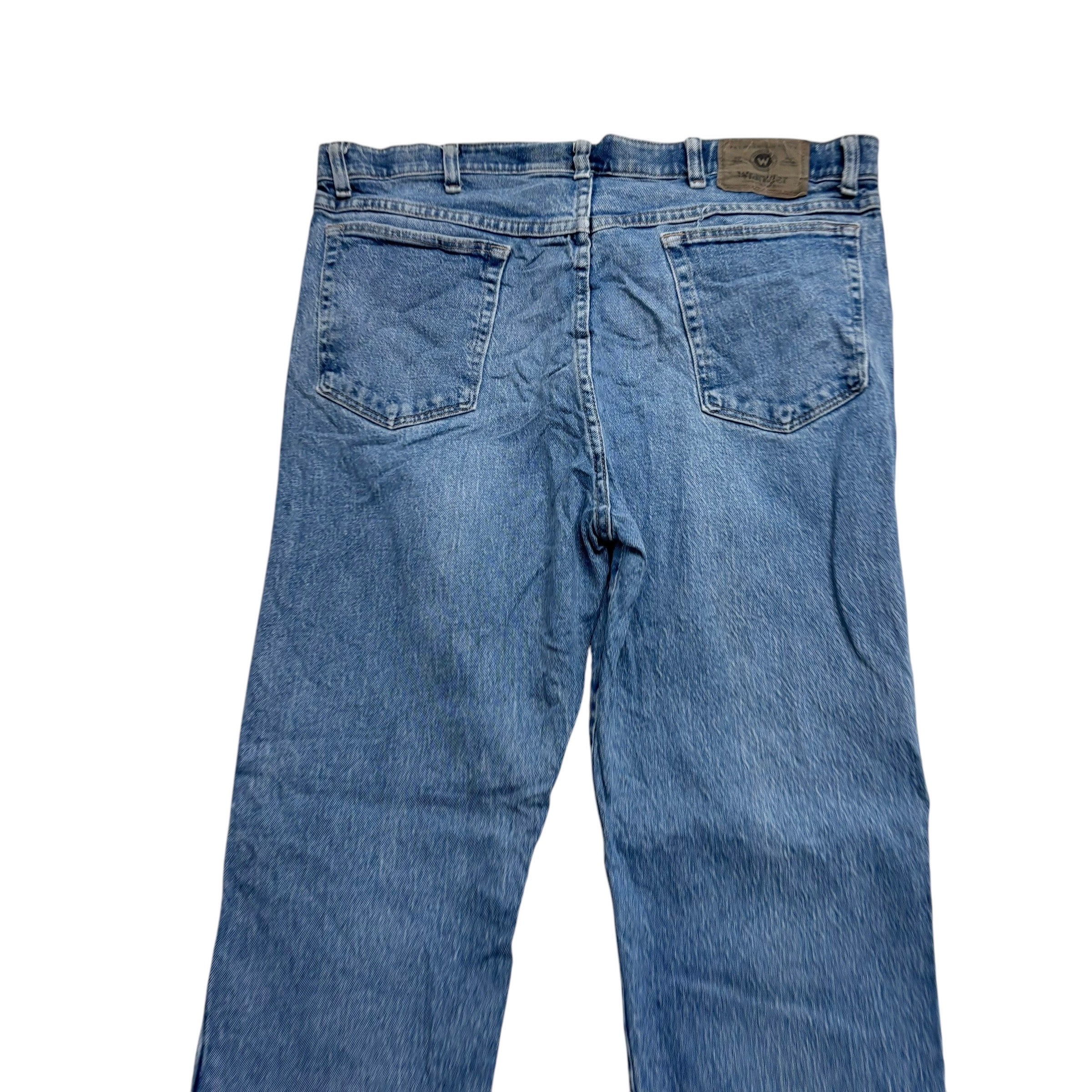Wrangler Jeans W36 L29 Mens Light Blue Regular Straight Fit Stretch Denim