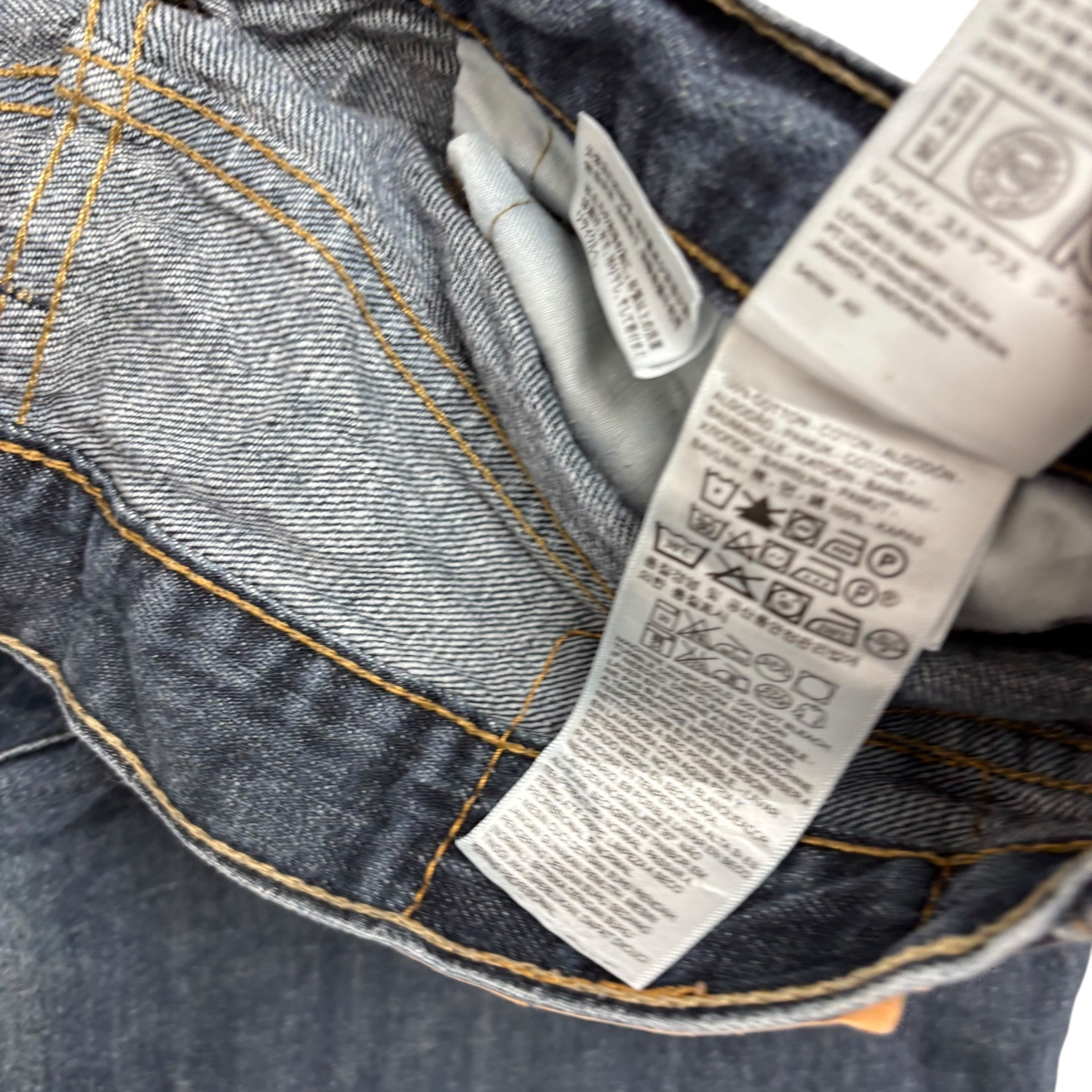 Levis 514 Jeans W34 L32 Mens Dark Blue Regular Straight Fit Denim