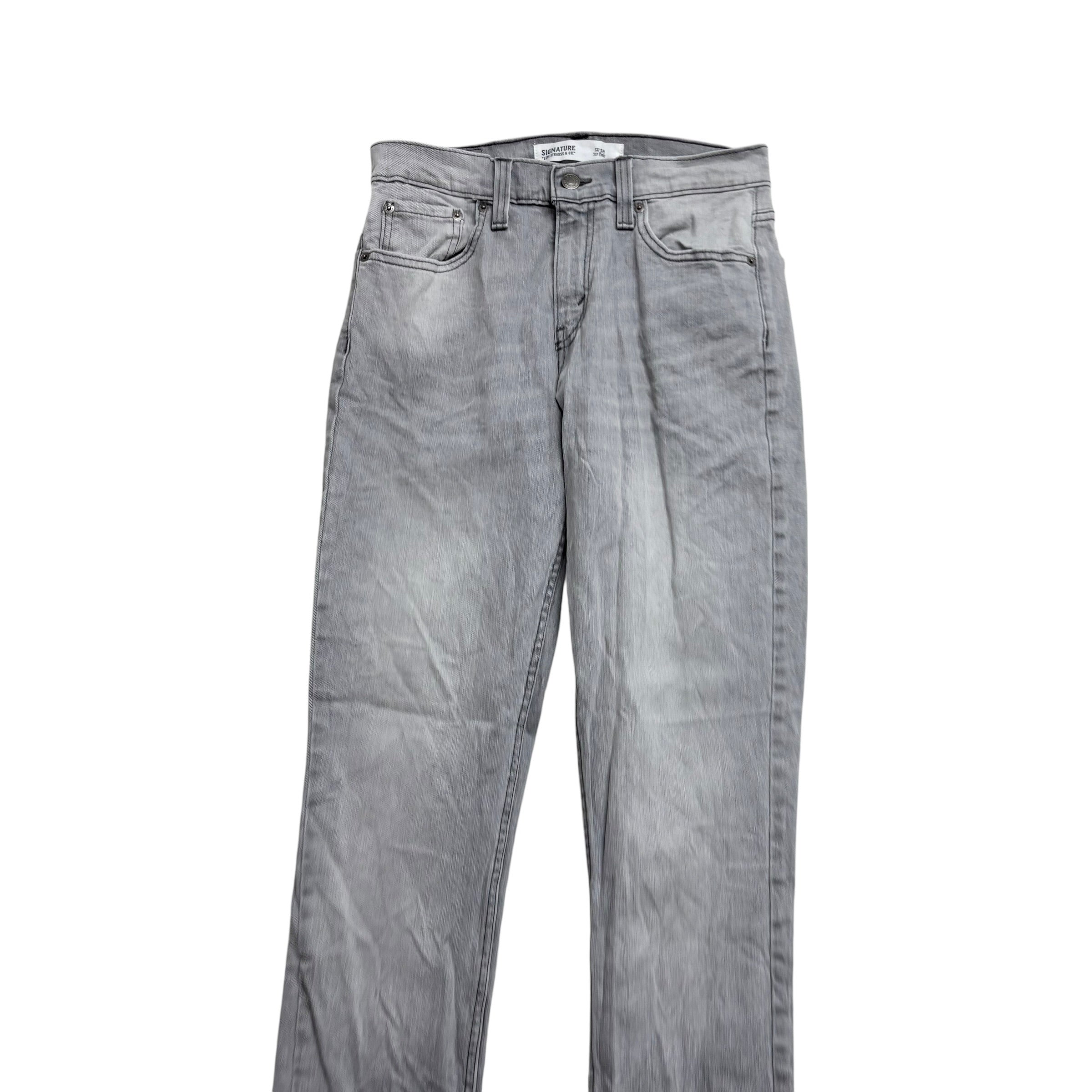 Levis Signature Jeans W30 L32 Mens Grey Slim Fit Stretch Denim (E)