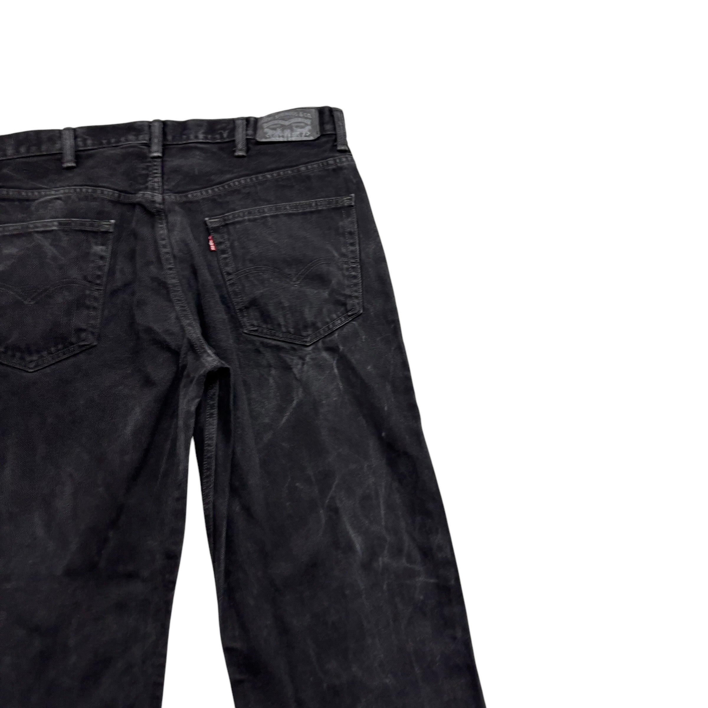 Levis 550 Jeans W38 L32 Mens Black Baggy Relaxed Straight Fit Denim