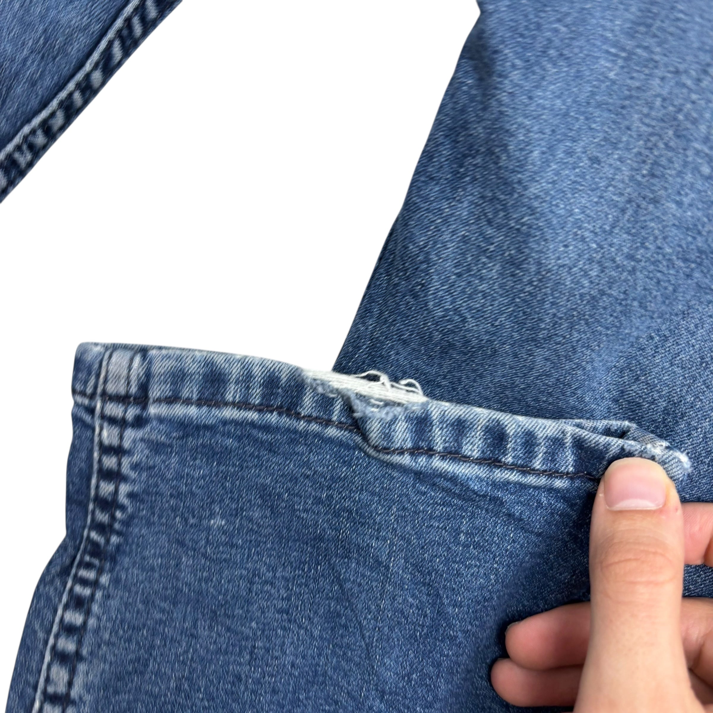 Levis 513 Jeans W32 L33 Mens Navy Blue Slim Straight Fit Stretch Denim (F)