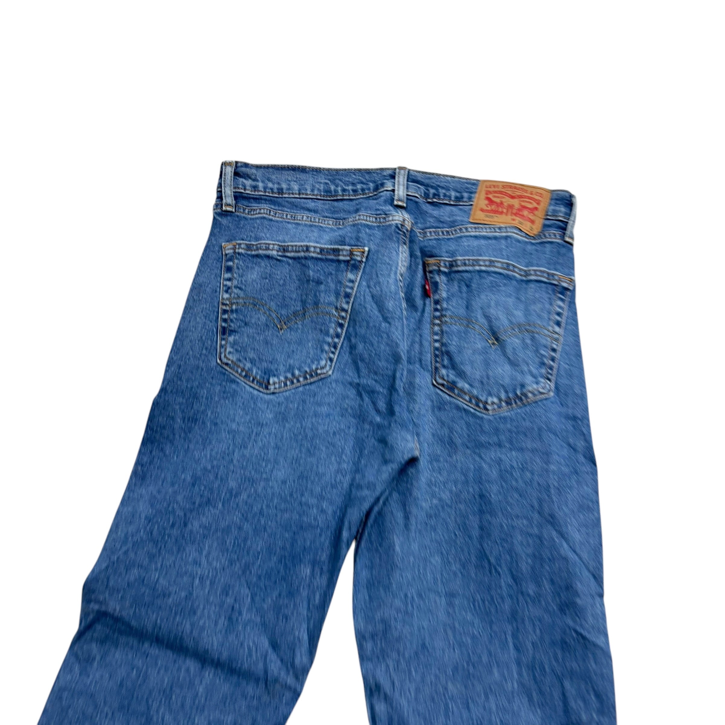 Levis 505 Jeans W32 L32 Mens Mid Blue Regular Straight Fit Stretch Denim